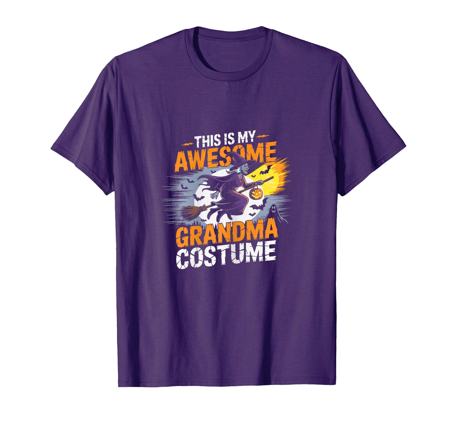 Awesome Grandma Halloween Costume Witch Design T-Shirt
