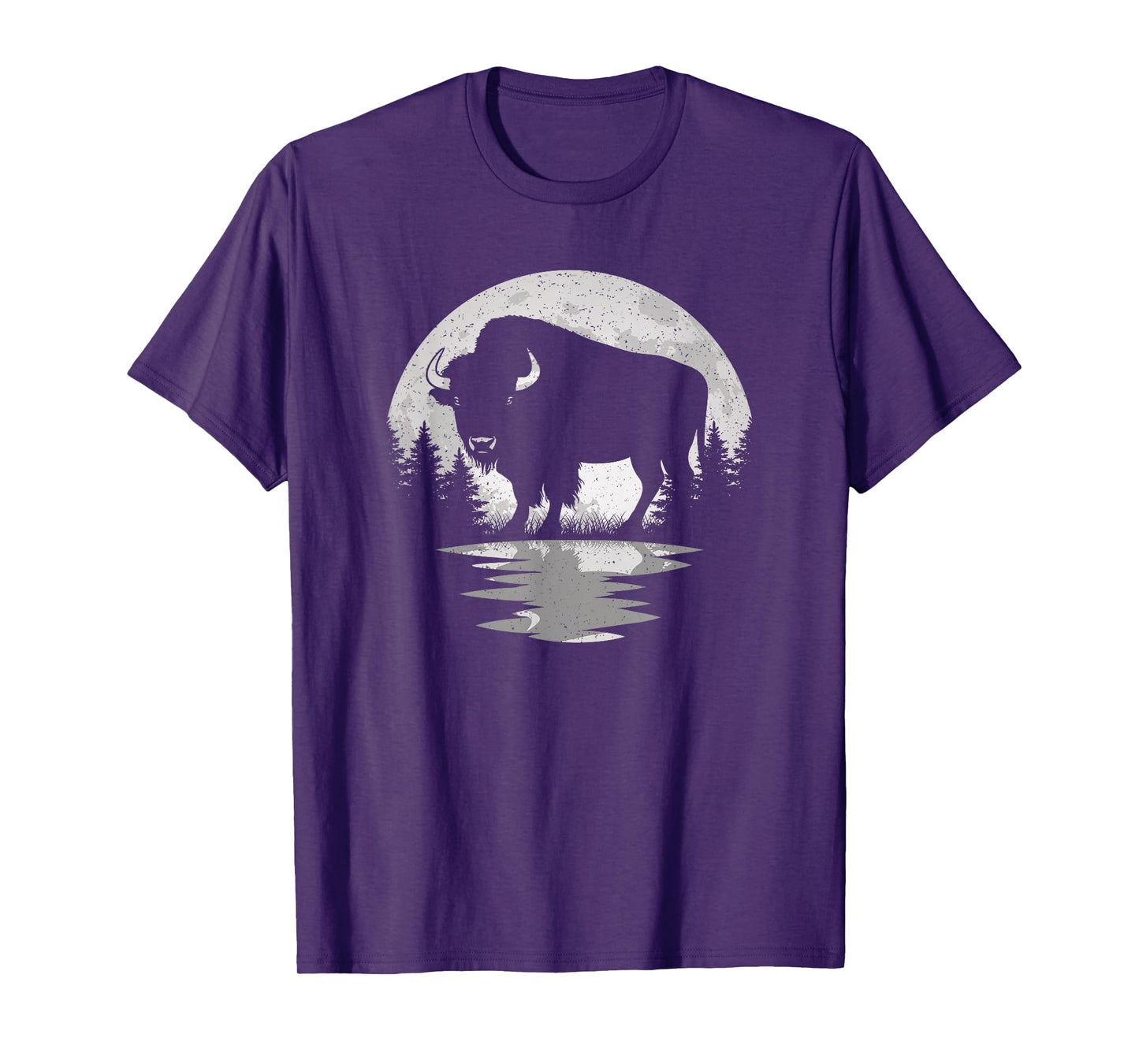 Bison Lover Moon Vintage Buffalo Men Women Kids T-Shirt