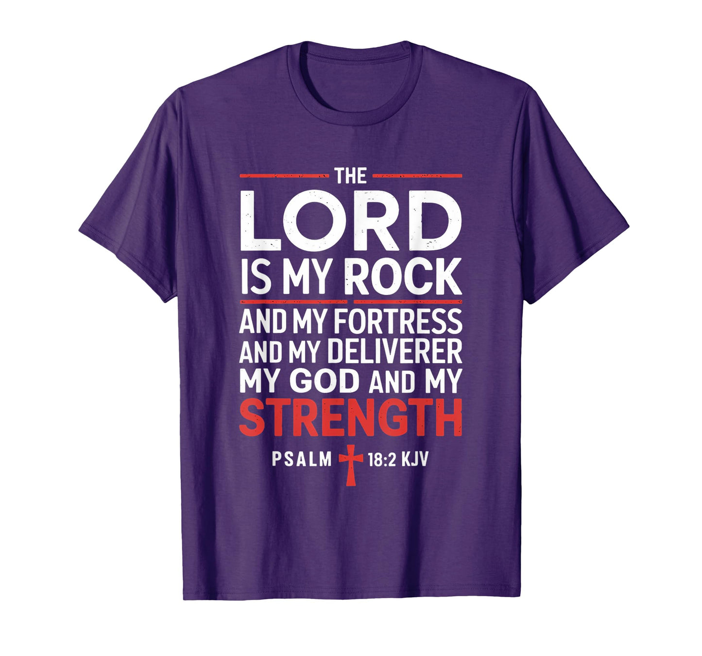 Lord Is My Rock Gospel Christian Pray Faith Bible Verse T-Shirt