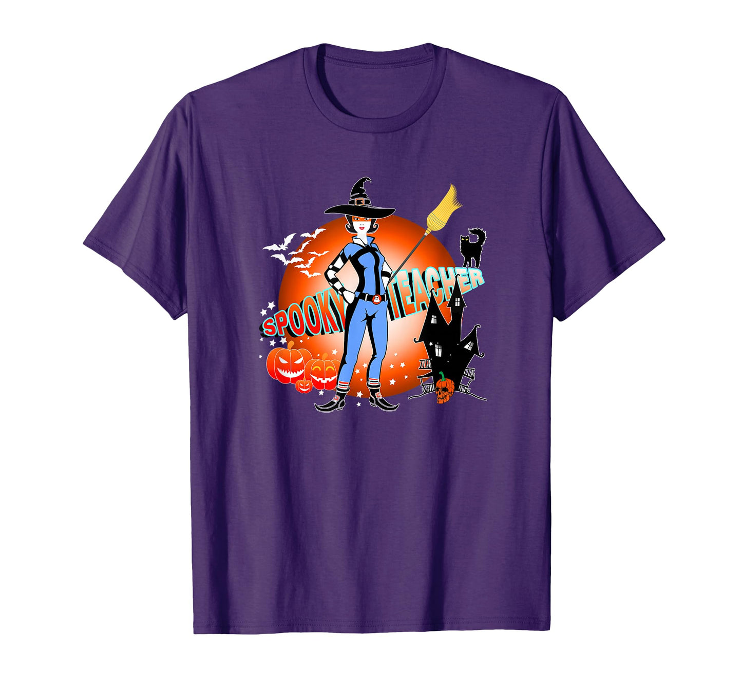 Spooky Teacher Halloween Witch Classroom for School T-Shirt