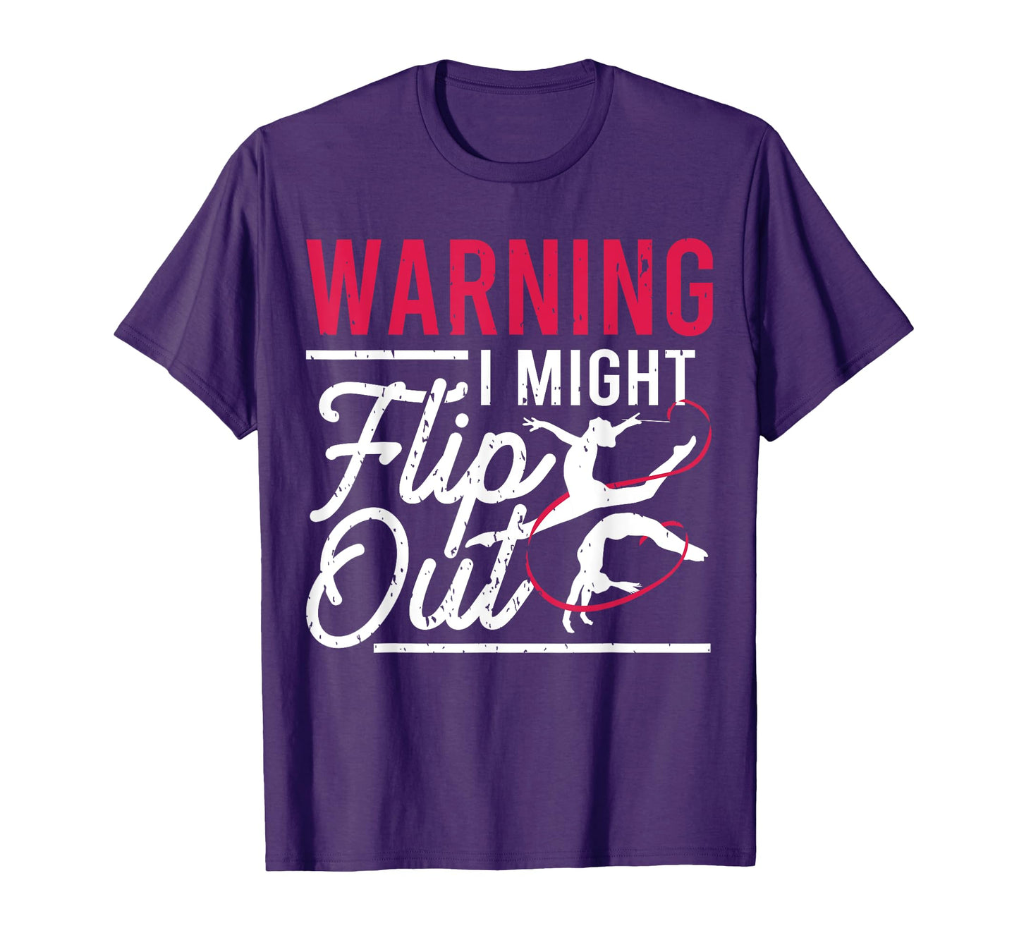 Warning I Might Flip Out Funny Gymnast Gymnastics Pun Outfit T-Shirt