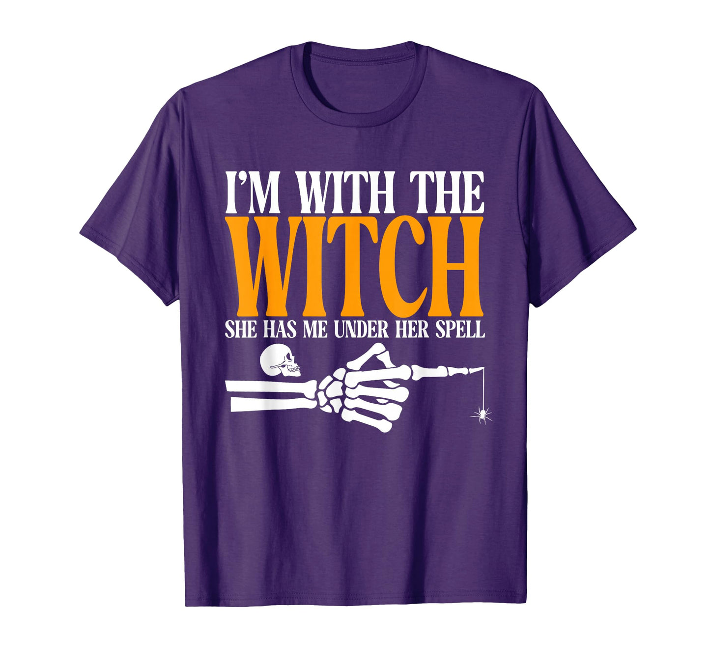 I'm with The Witch Funny Halloween Couple Costume Party T-Shirt