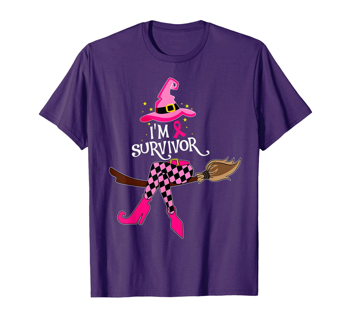 I’m Survivor Breast Cancer Awareness Witch Halloween Shirt T-Shirt