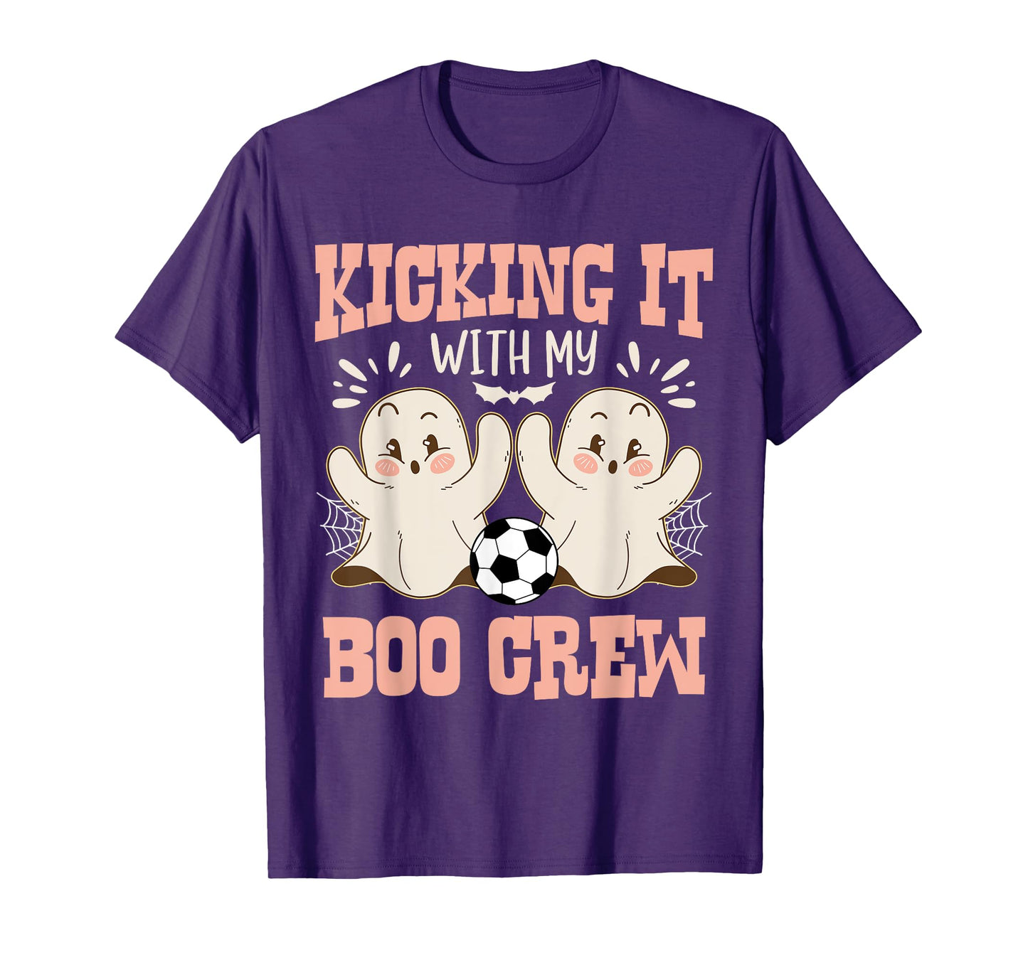 Spooky Halloween Soccer Kicking It With My Boo Crew T-Shirt