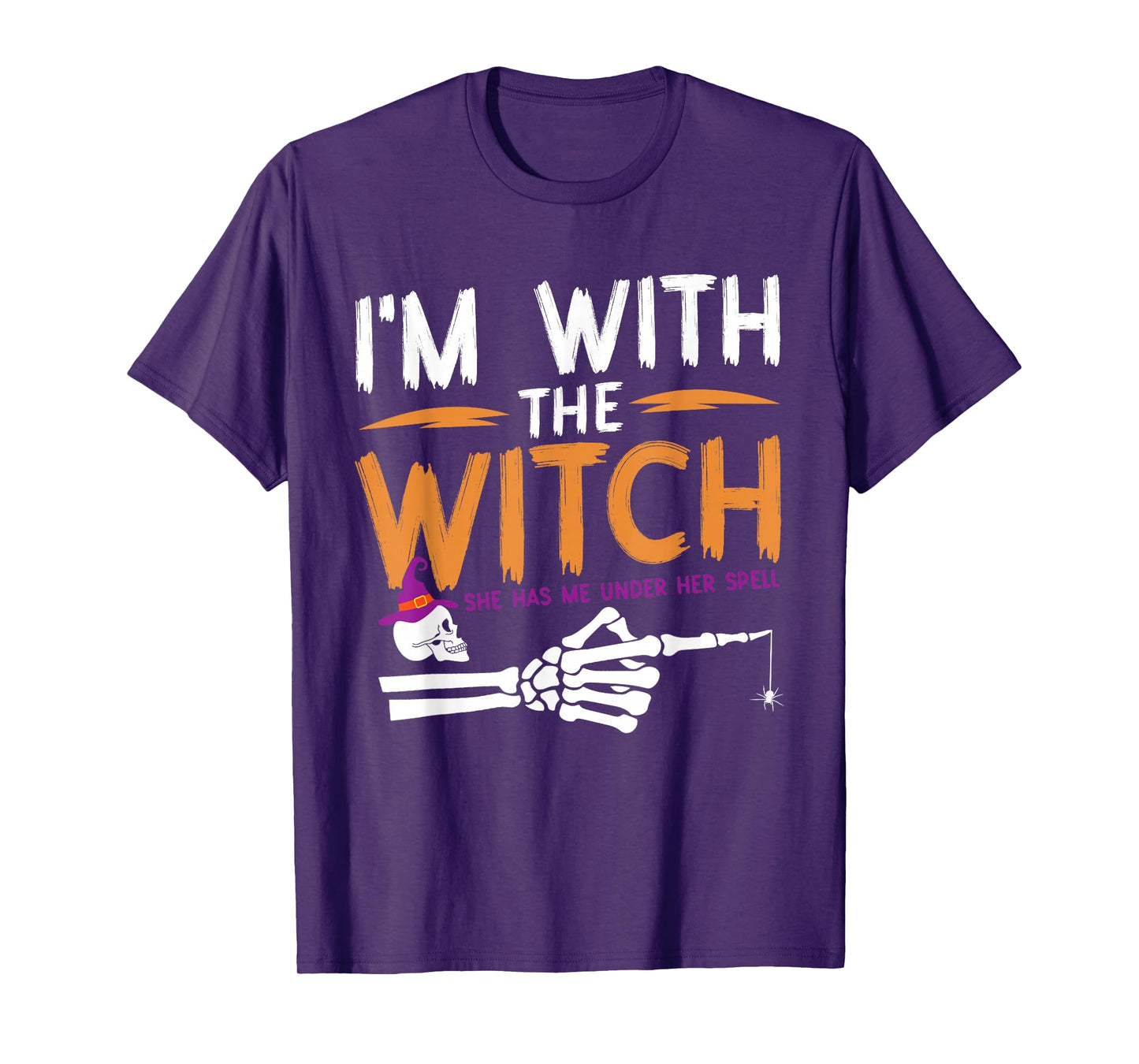 I'm with The Witch Funny Halloween Couple Costume Party T-Shirt