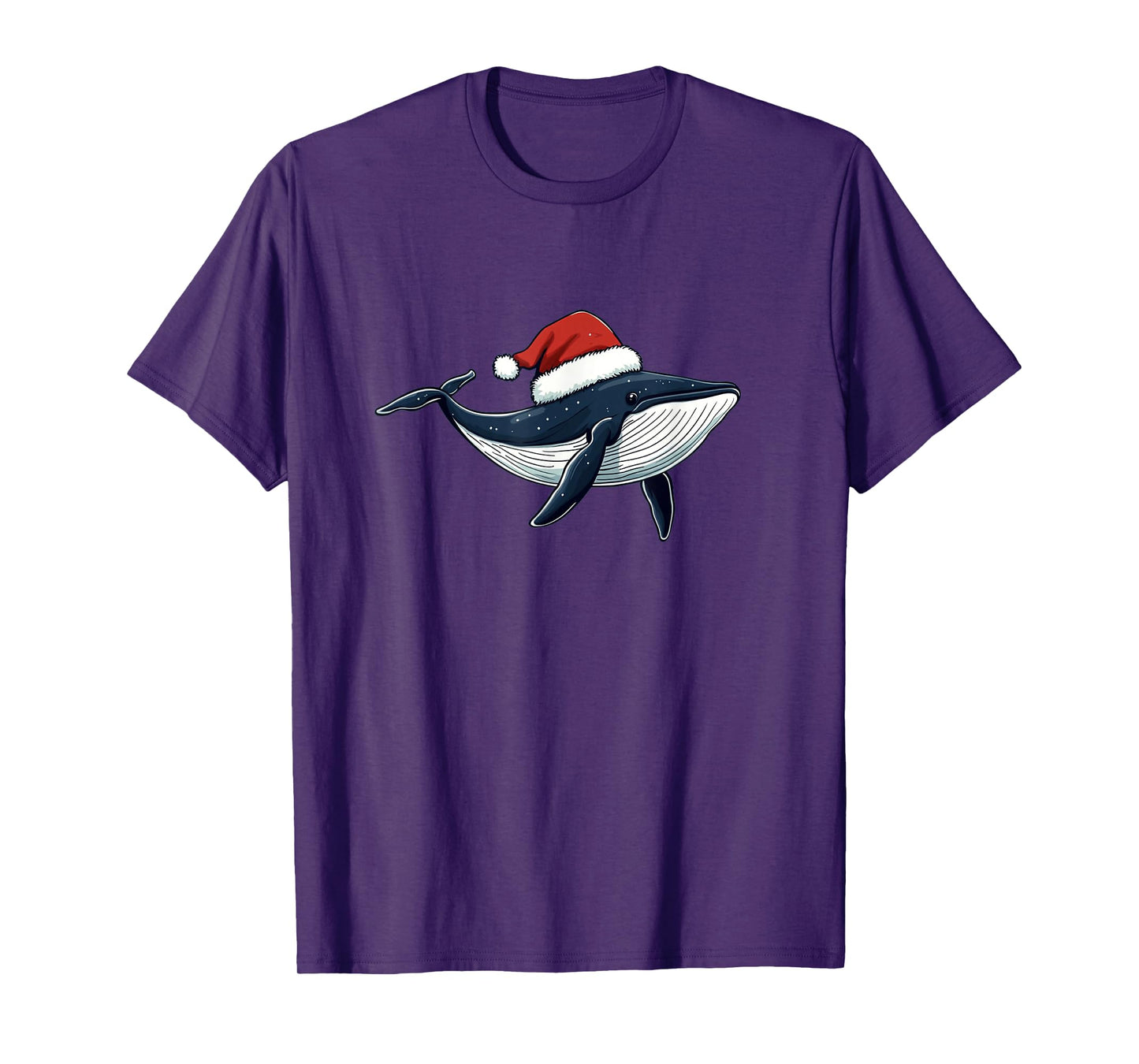 Jolly Whale with Santa Hat for a Festive Holiday Feel T-Shirt
