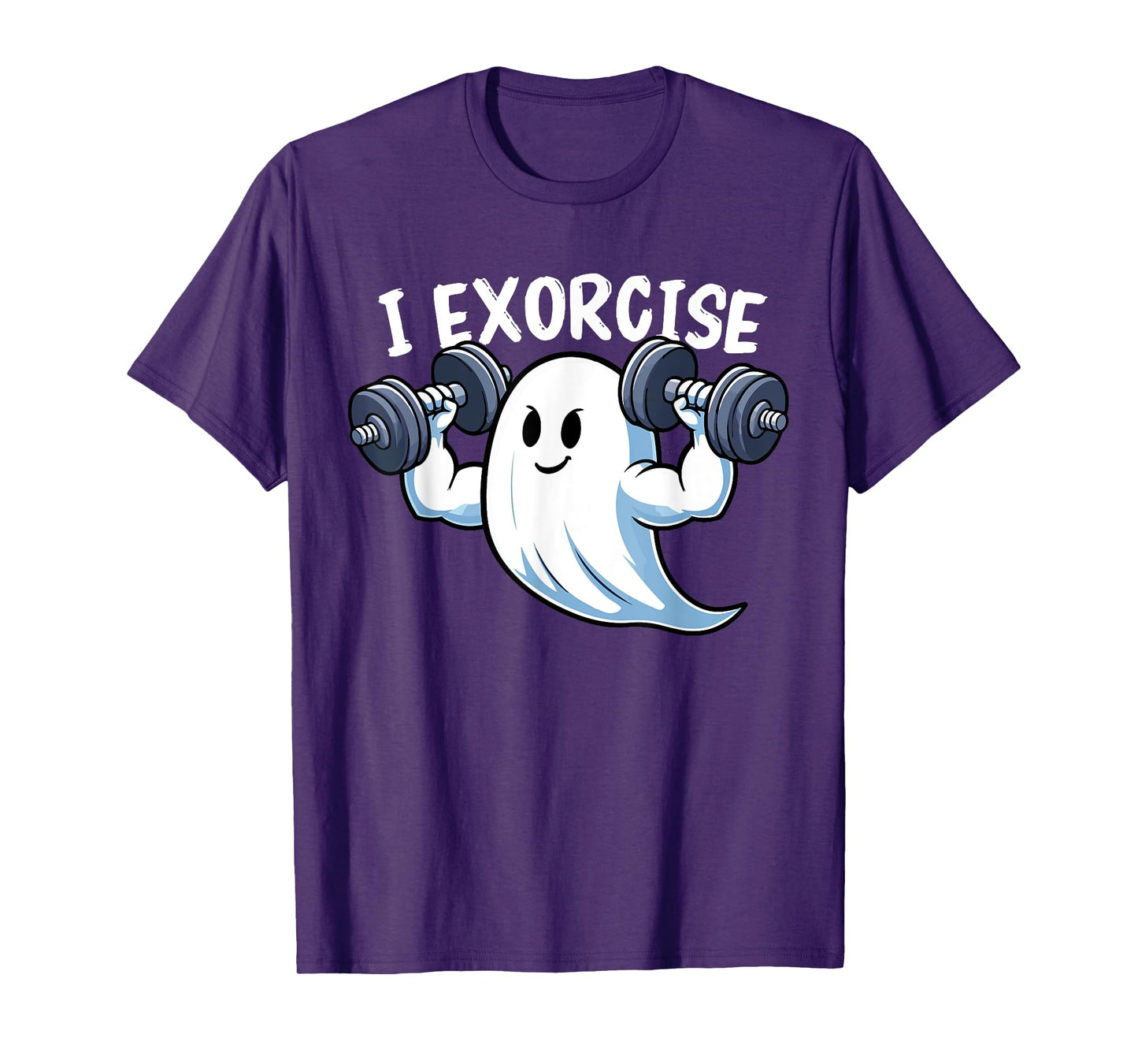 I Exorcise Halloween Spooky Funny Quote Ghosts Workout Gym T-Shirt