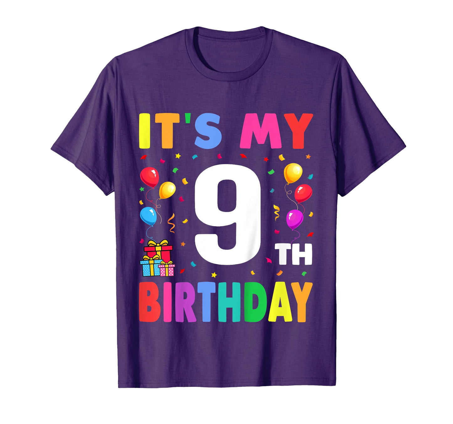 It's My 9th Birthday 9 Nine Happy Birthday Boys or Girls T-Shirt