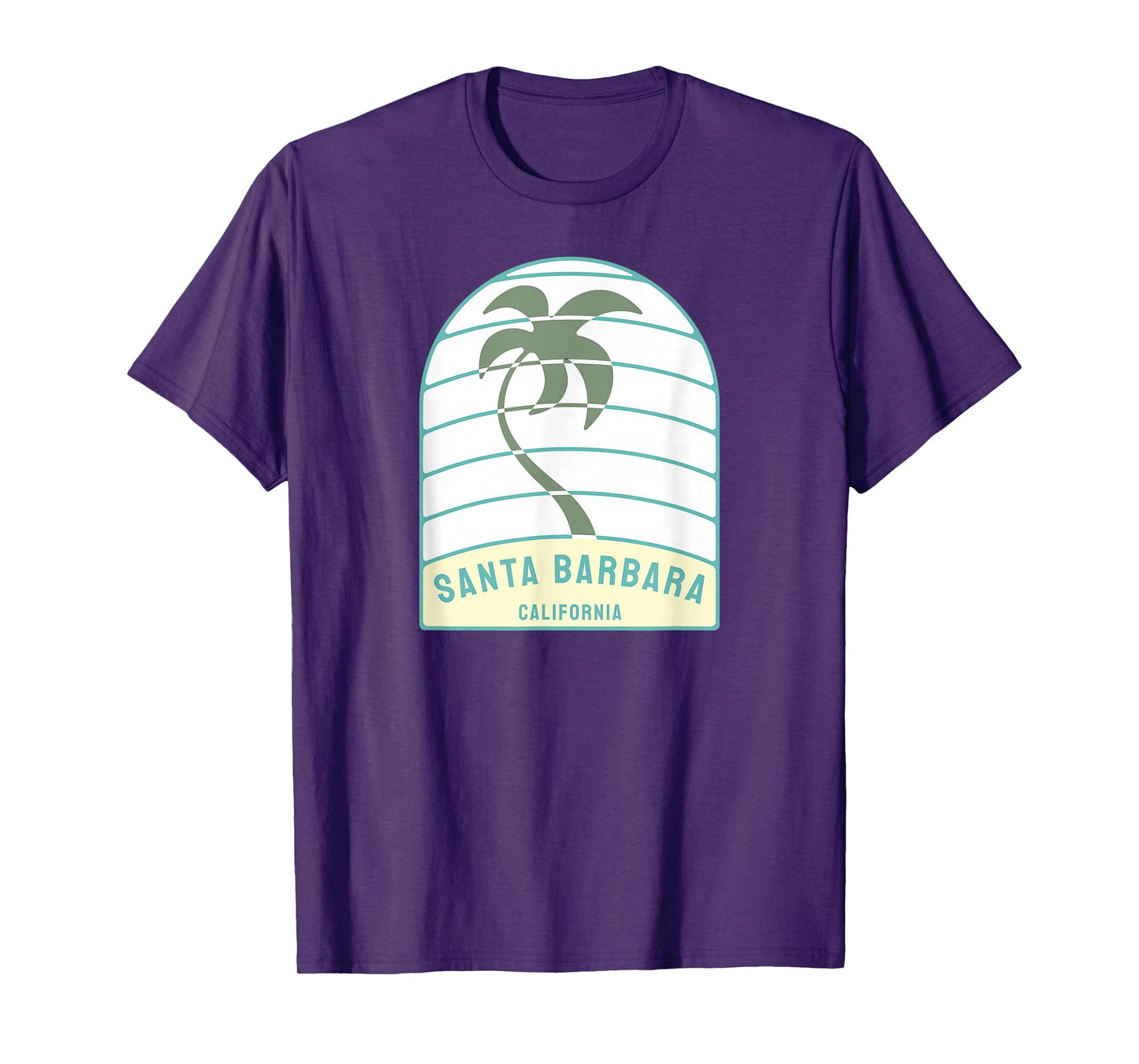 Santa Barbara Beach California Palm Tree CA Vacation T-Shirt