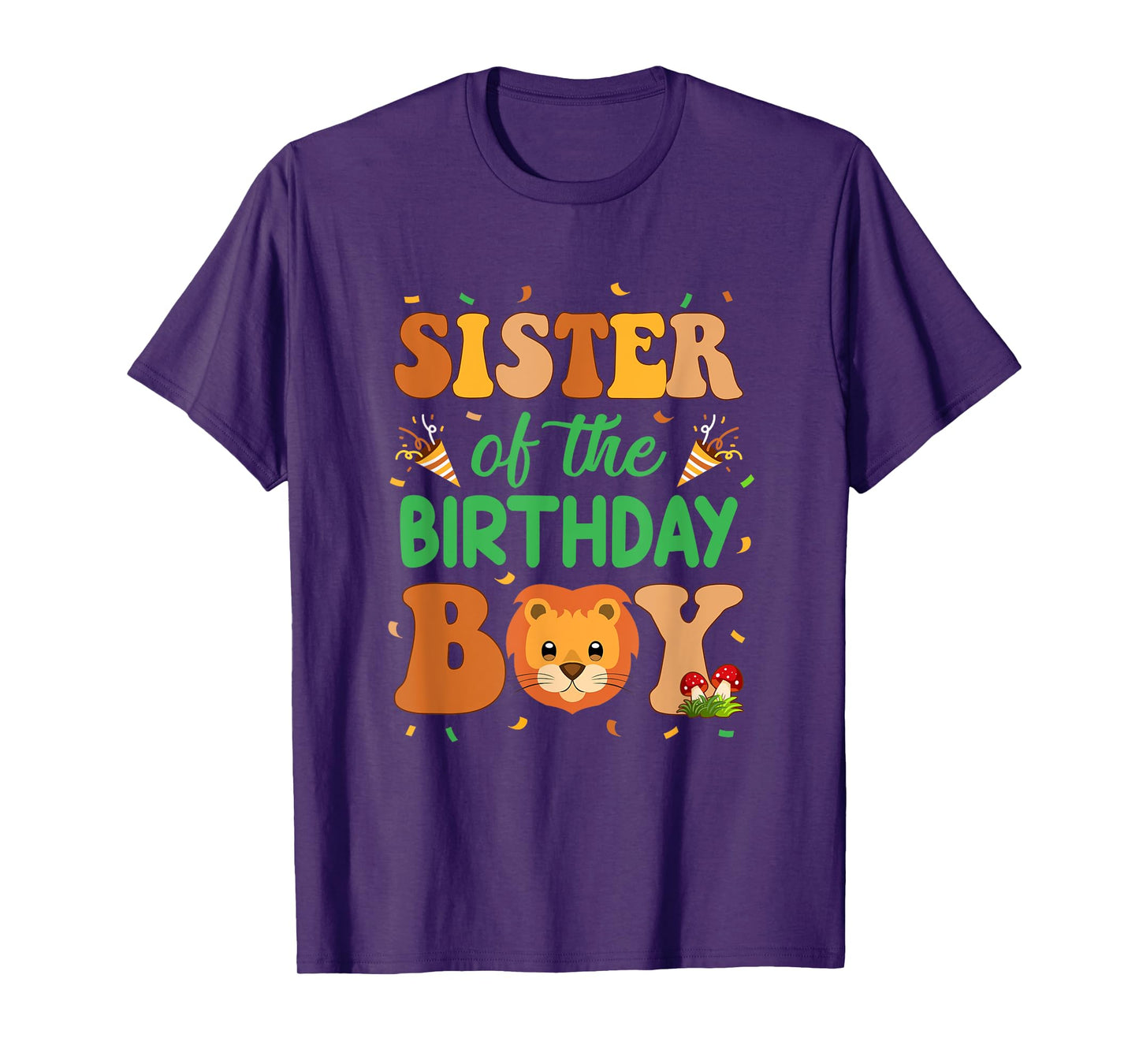 Sister Of The Birthday Boy Lion Family Party Decorations T-Shirt