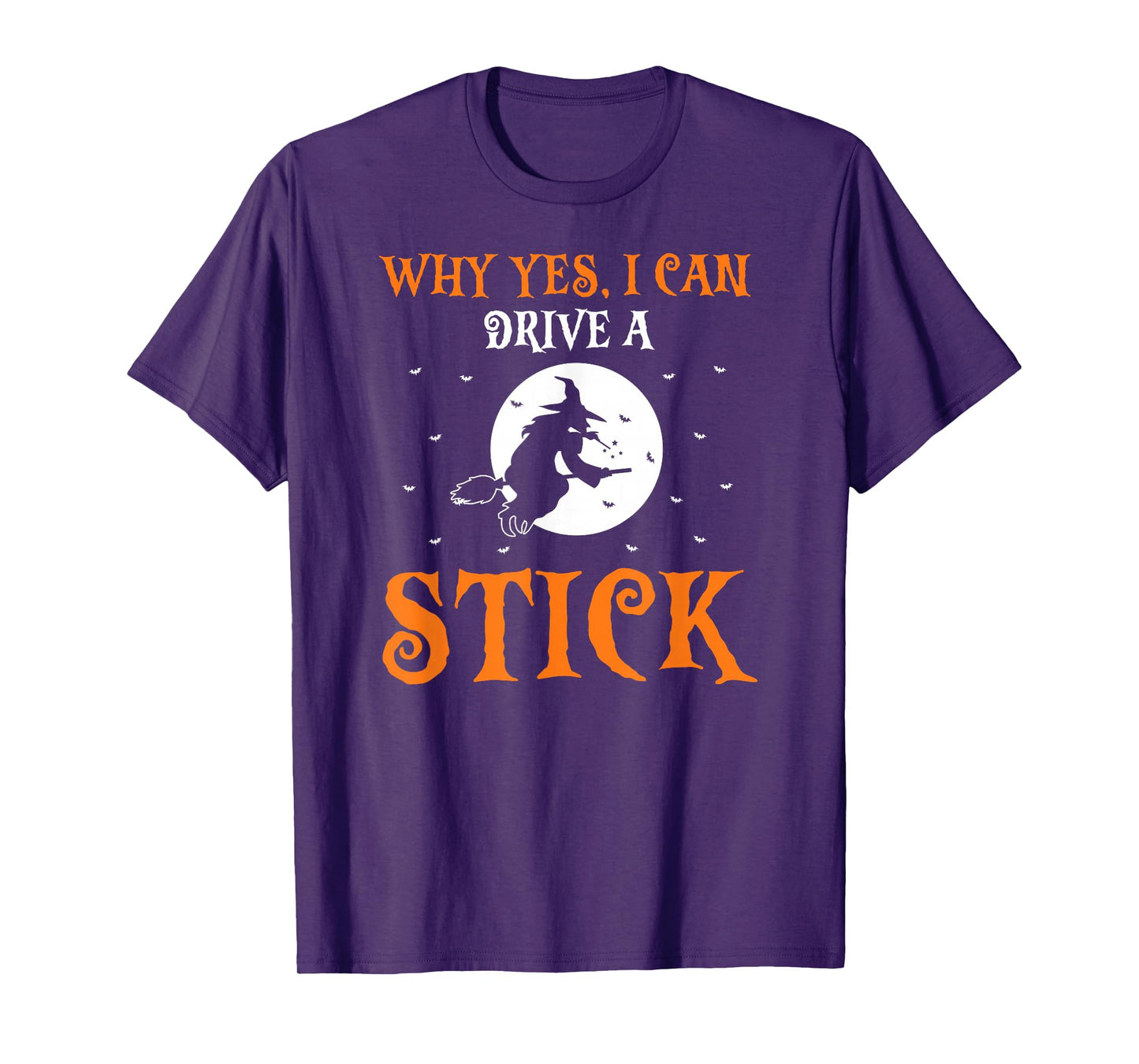 Funny Witch Flying Broom Halloween Stick Humor T-Shirt