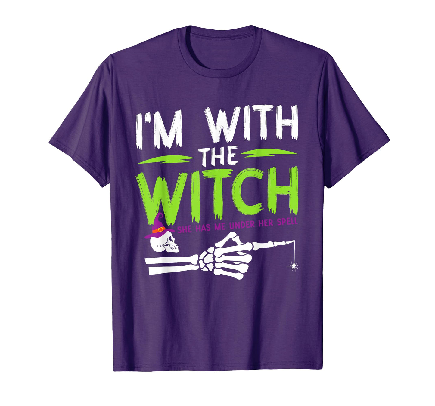 I'm with The Witch Funny Halloween Couple Costume Party T-Shirt