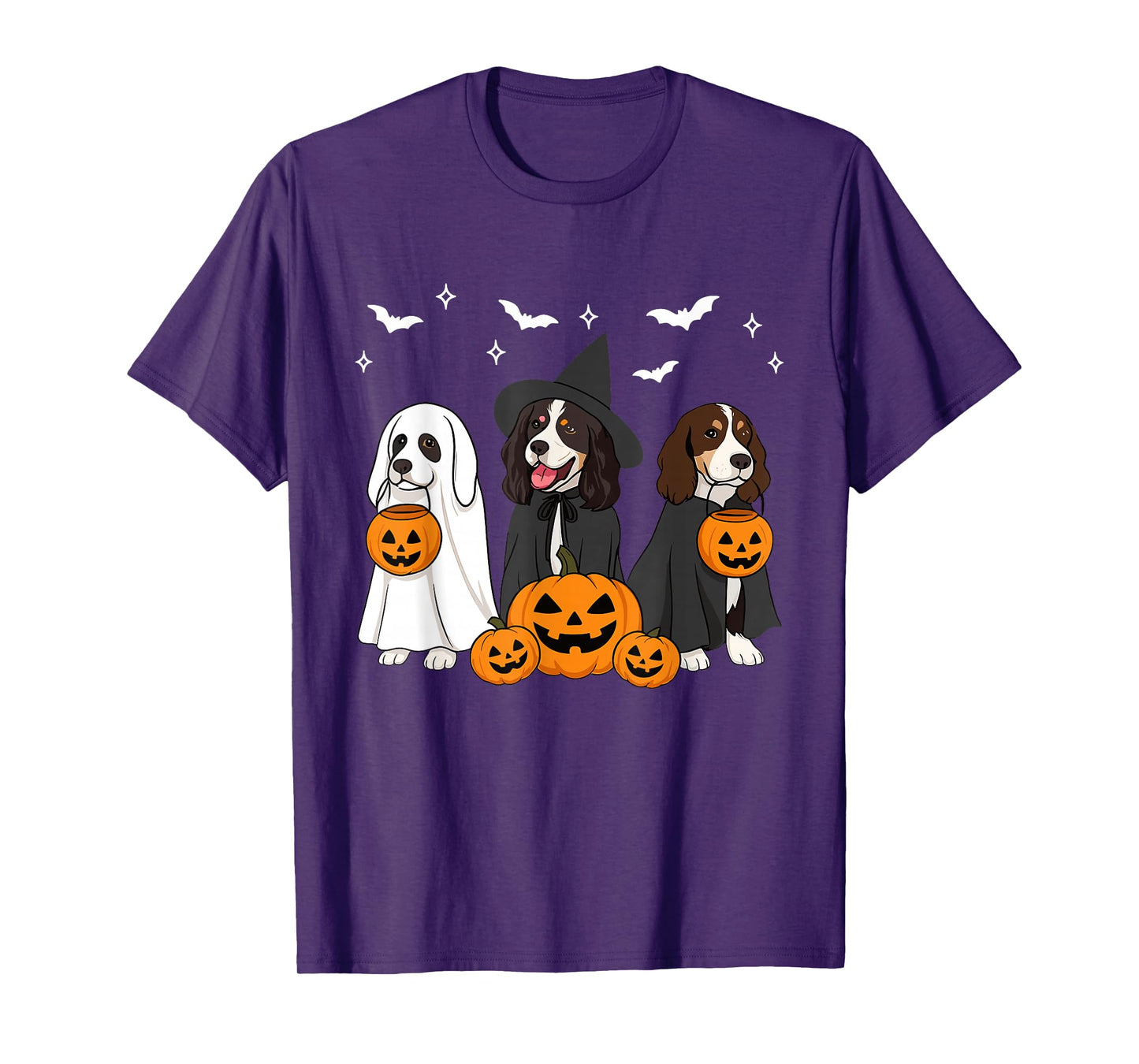 Witch English Springer Spaniel Halloween Springer Spaniel T-Shirt