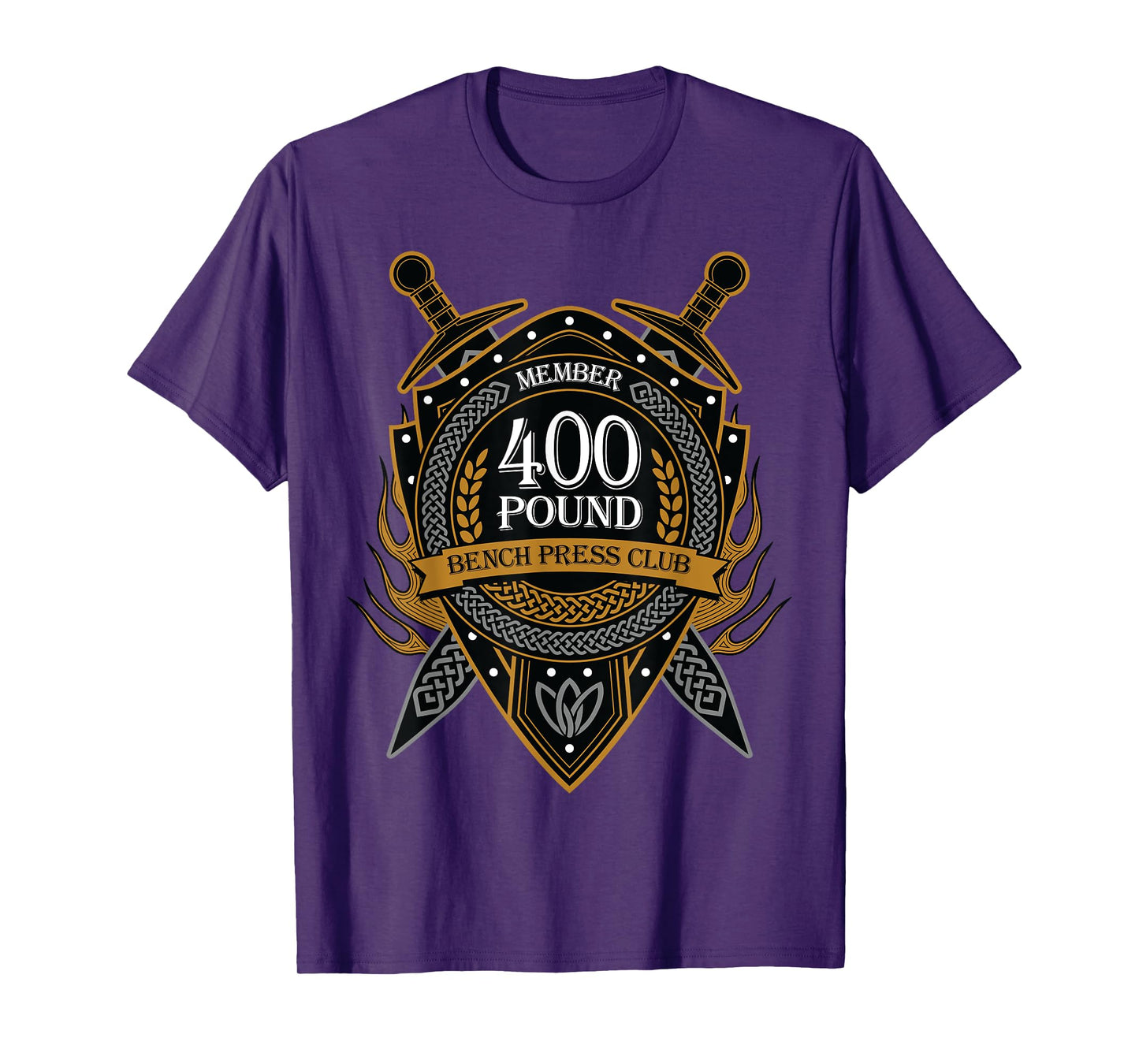 400 Pound Bench Press Club Member Celtic Shield Men Women T-Shirt
