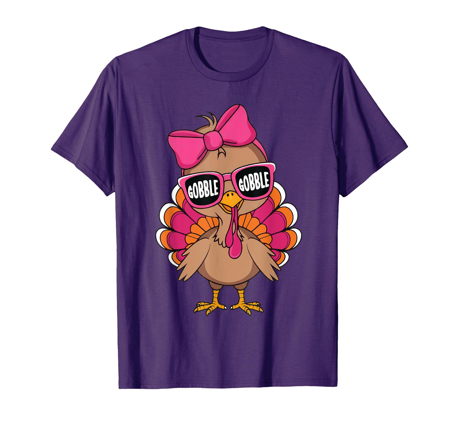 Gobble Turkey Day Happy Thanksgiving Toddlers Girls Kids T-Shirt
