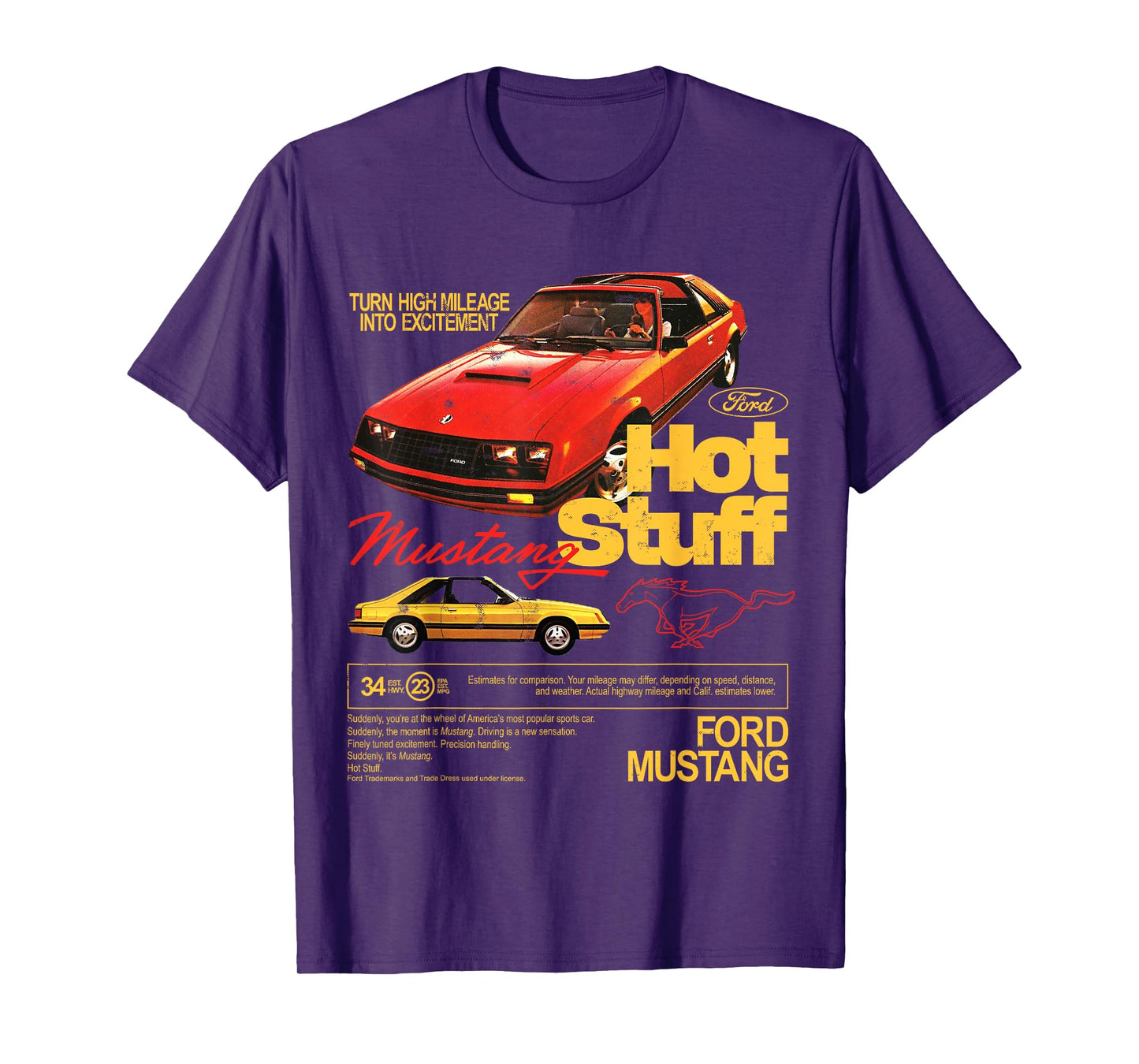 Ford - Mustang 1981 Hot Stuff with Pony Logo T-Shirt