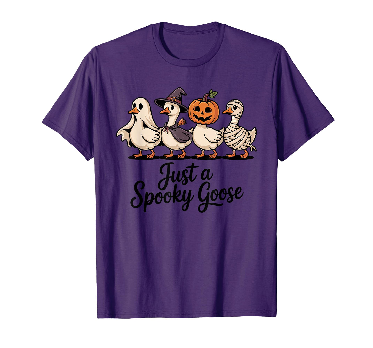 Just a Spooky Goose Halloween Funny Goose Lover T-Shirt