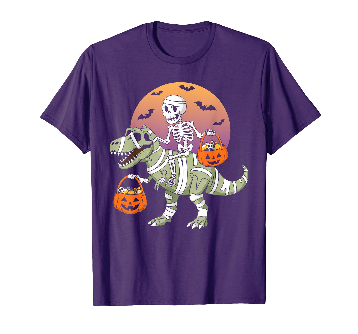Funny Halloween Boys Kids Toddlers Dinosaur T-rex Skeleton T-Shirt