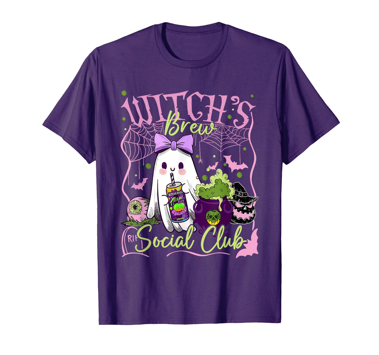 Witch’s Brew Social Club Halloween Ghost Drink Soda Can T-Shirt