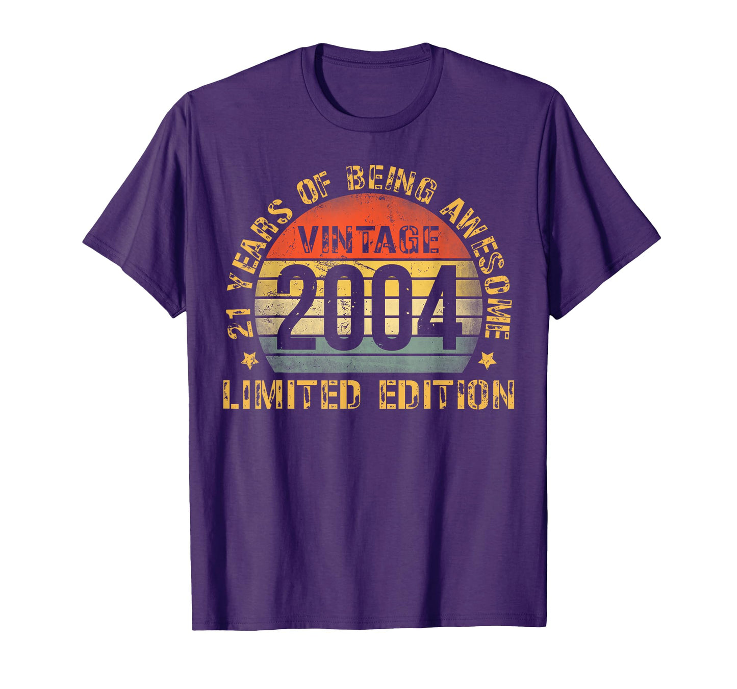 21 Year Old BDay Decorations Men Boy 21yr 2004 21st Birthday T-Shirt