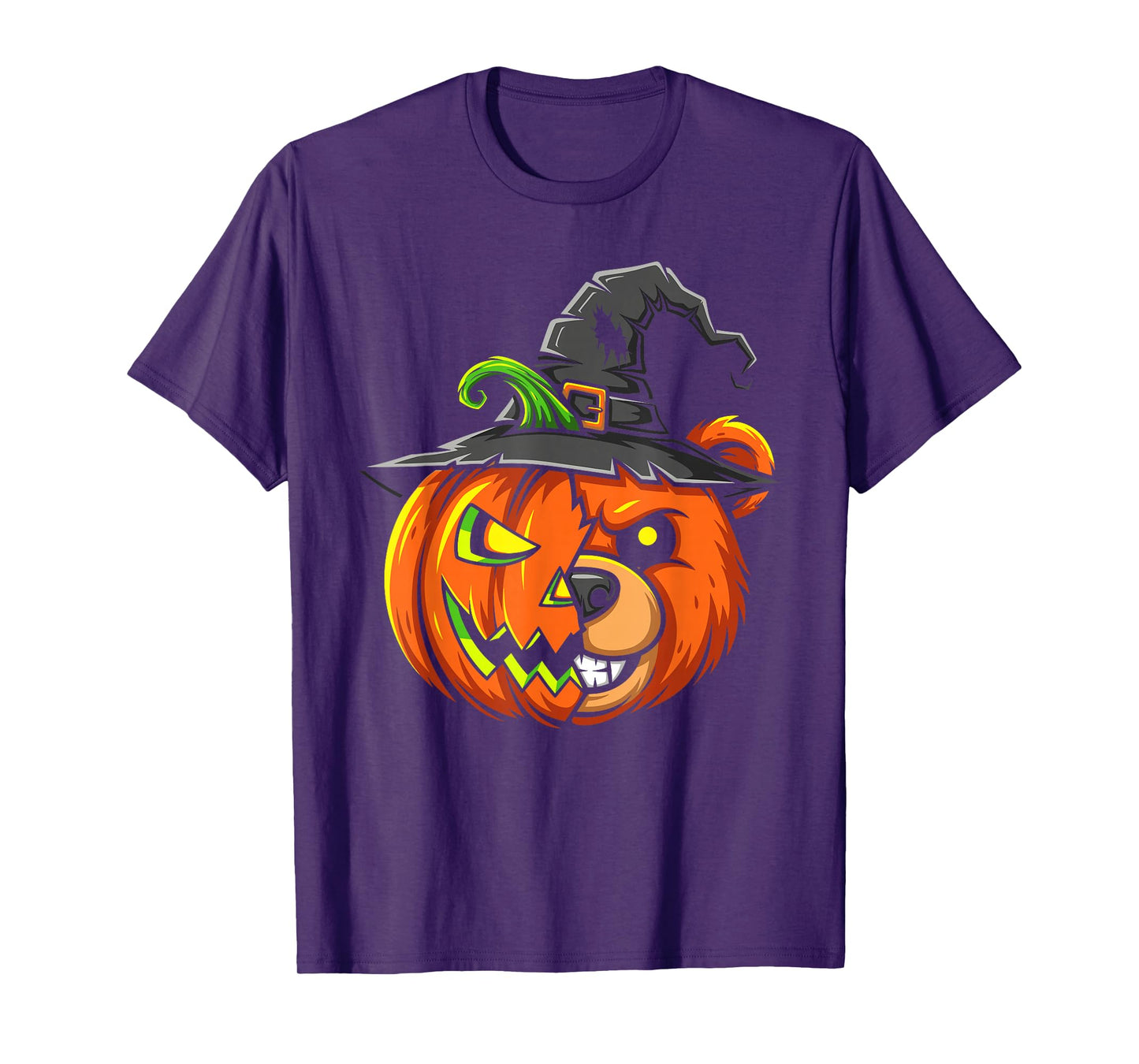 Bear Pumpkin Jack O Lantern Halloween Kids Mens Womens T-Shirt