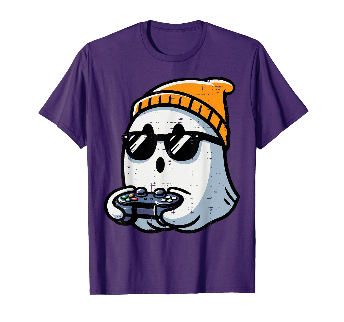 Ghost Video Gamer Gaming Halloween Men Boys Kids Teen Youth T-Shirt