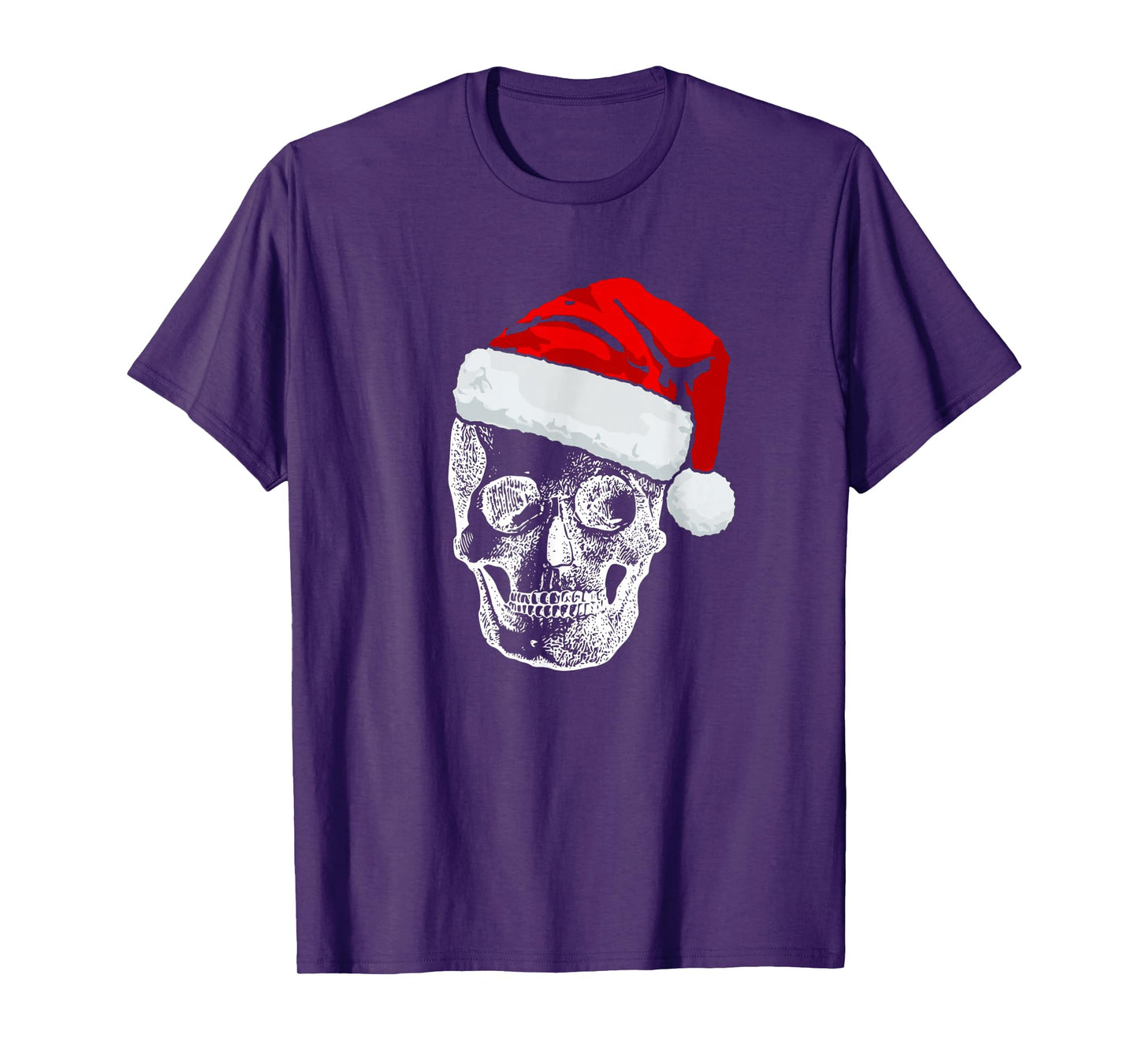 Funny Skull Santa Christmas Holiday T-Shirt