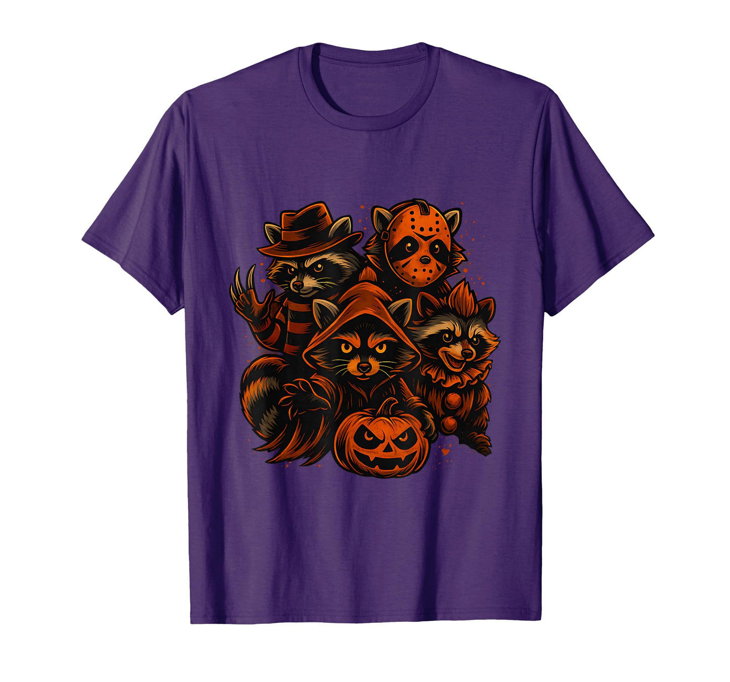 Scary Raccoons Halloween Costume Creepy Cute Animal Art T-Shirt