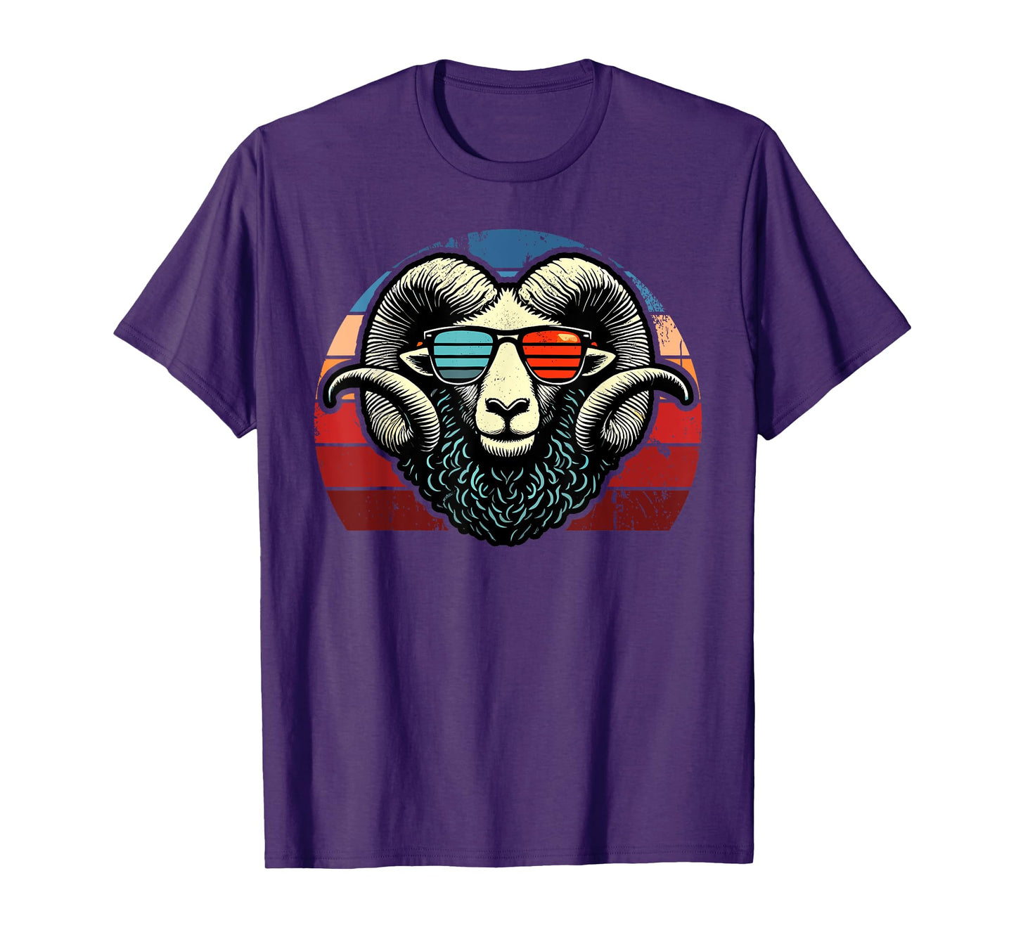 Retro Ram in Sunglasses Men Women Kids Novelty Funny Ram T-Shirt