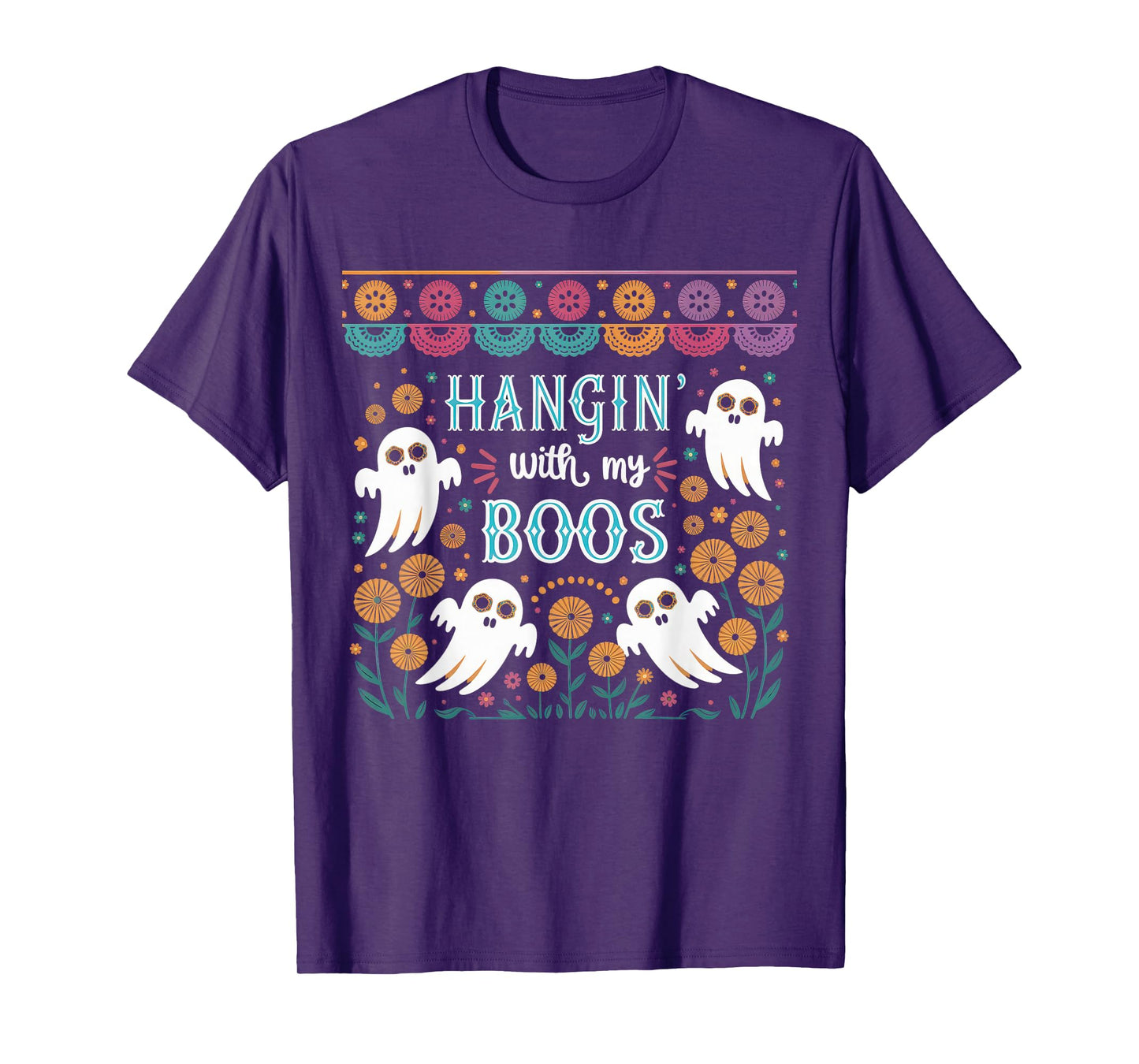 Hangin' with My Boos Tshirt Halloween Ghost Scary Witch Men T-Shirt