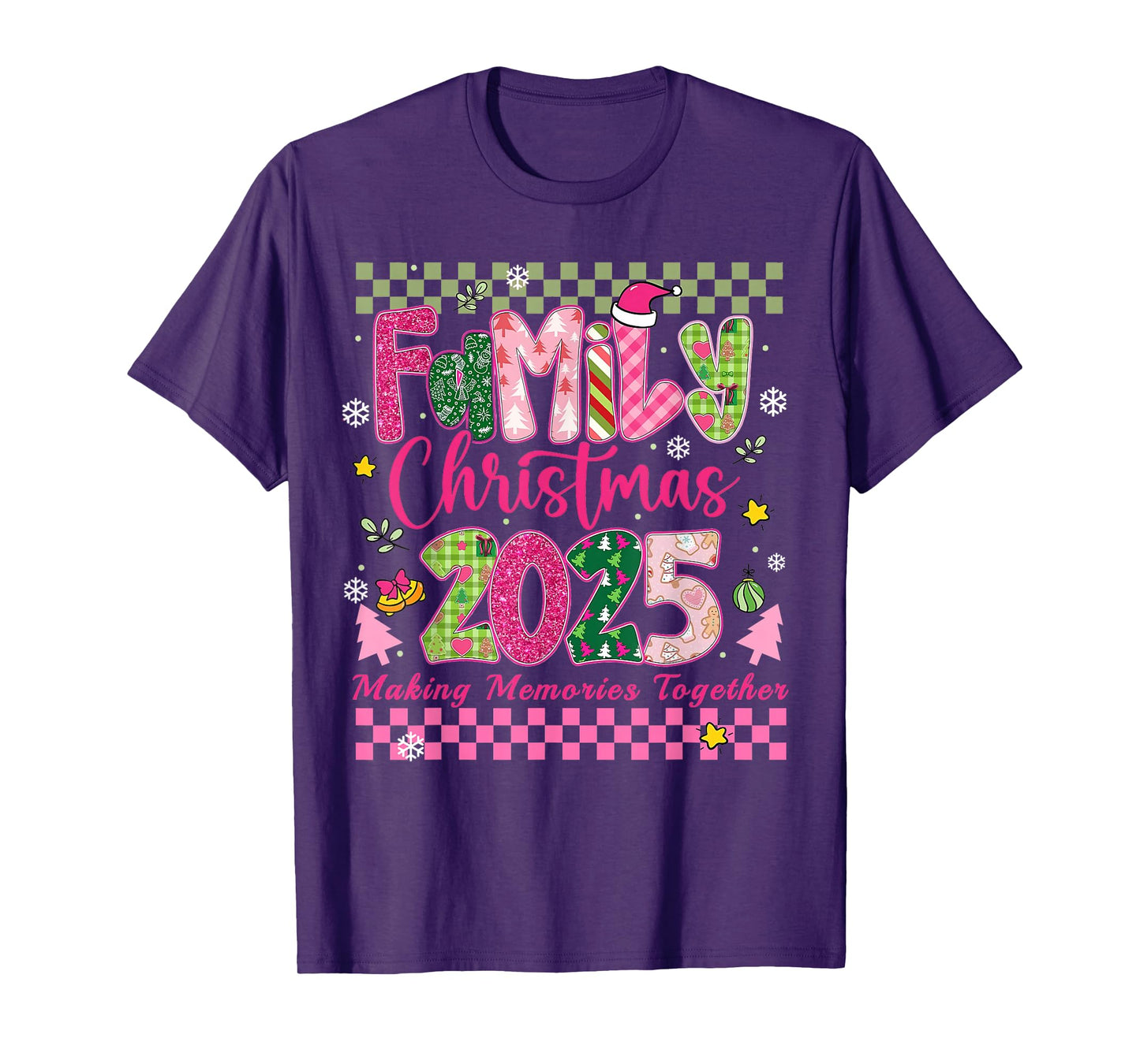 Family Christmas 2025 Matching Outfit Squad Santa Preppy T-Shirt