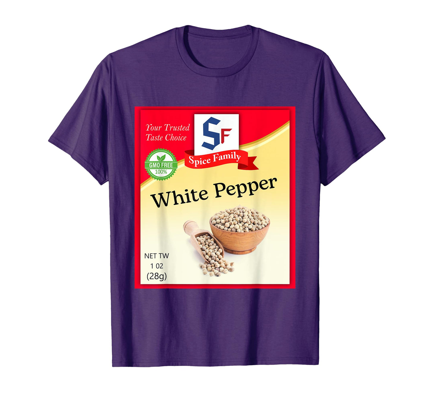 White Pepper Condiment Costume Holiday Spice Costumes T-Shirt