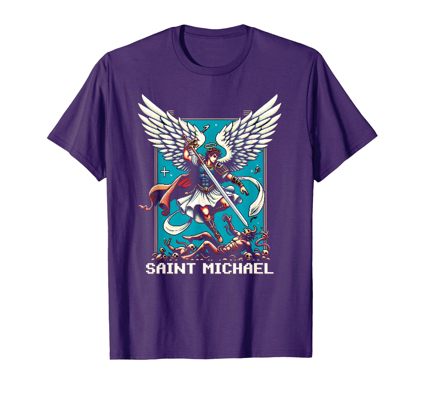 Saint Michael The Archangel Catholic Video Game T-Shirt