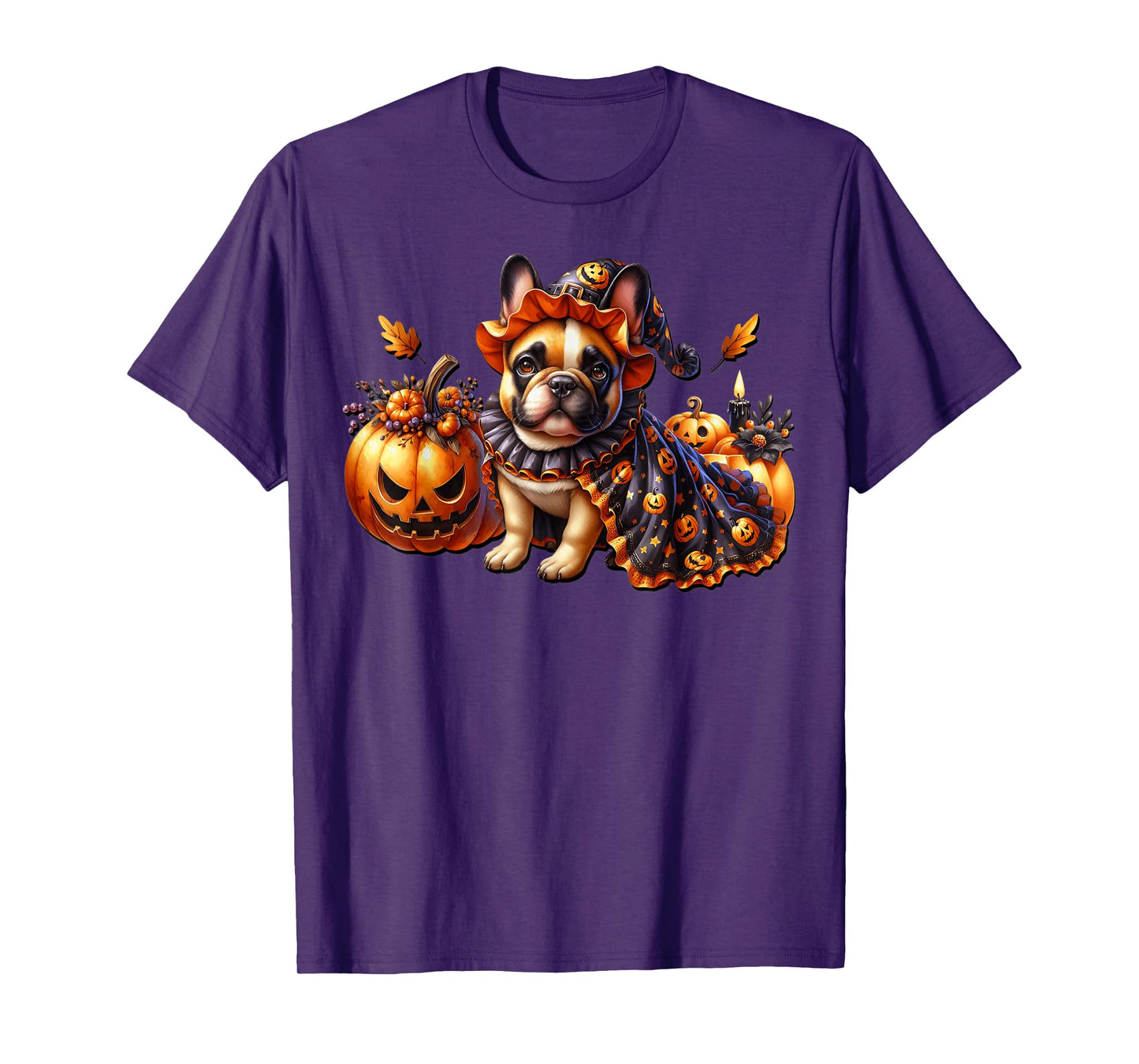 Cute Puppy in French Bulldog Halloween Costume Frenchie Mom T-Shirt