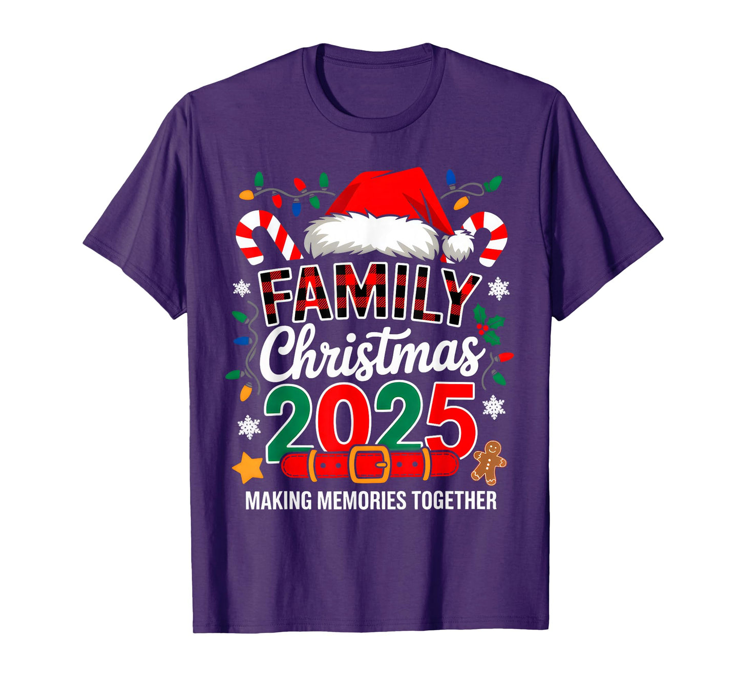 Family Christmas 2025 Matching Squad Santa Elf Funny Xmas T-Shirt