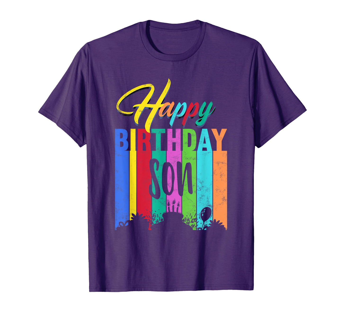 Happy Birthday Son Personalized Name Gift Custom B-day T-Shirt