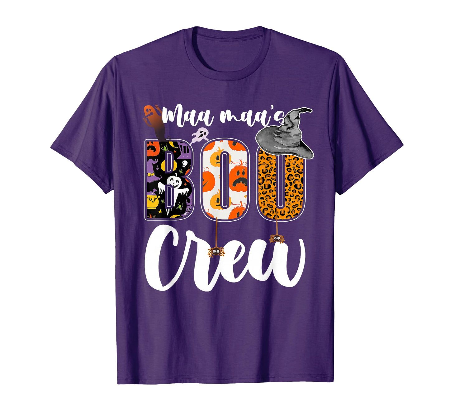 Maa maa's Boo Crew Halloween Grandma Grandkids Matching T-Shirt