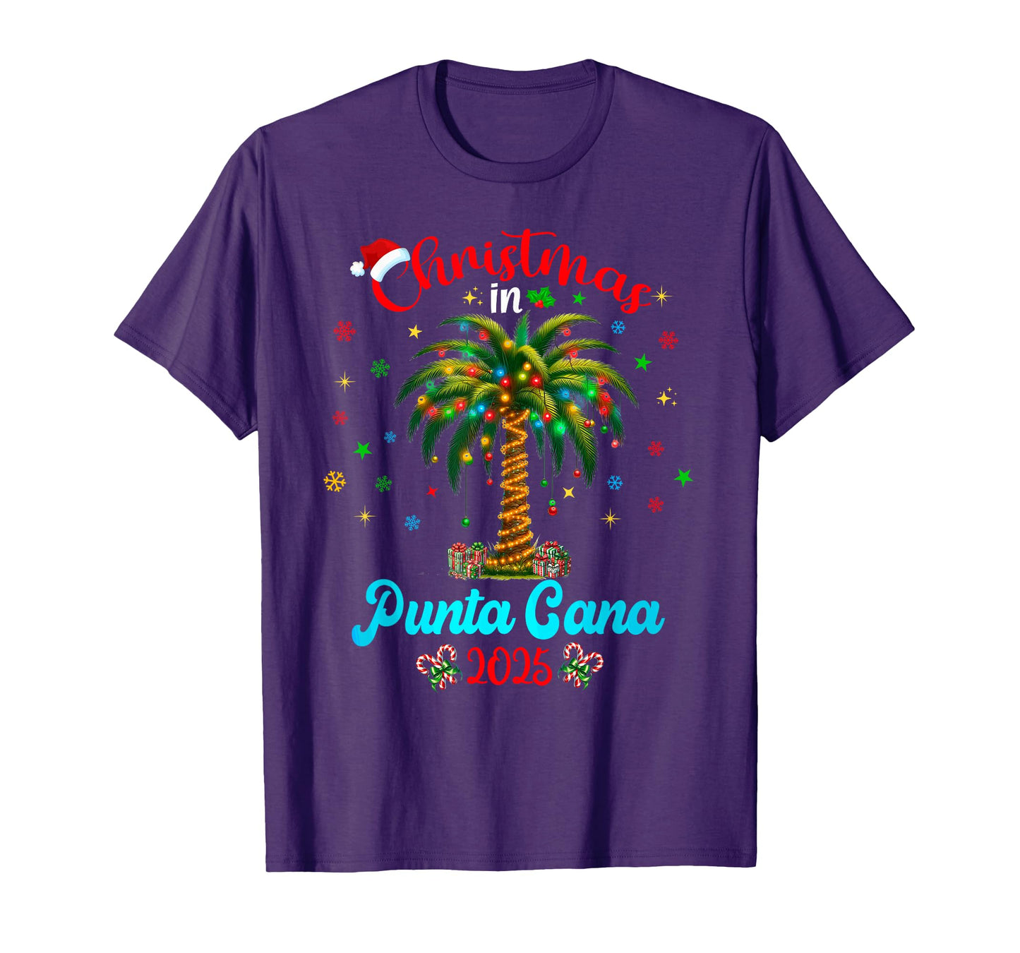 Punta Cana Christmas Trip Family Reunion Tropical Xmas T-Shirt