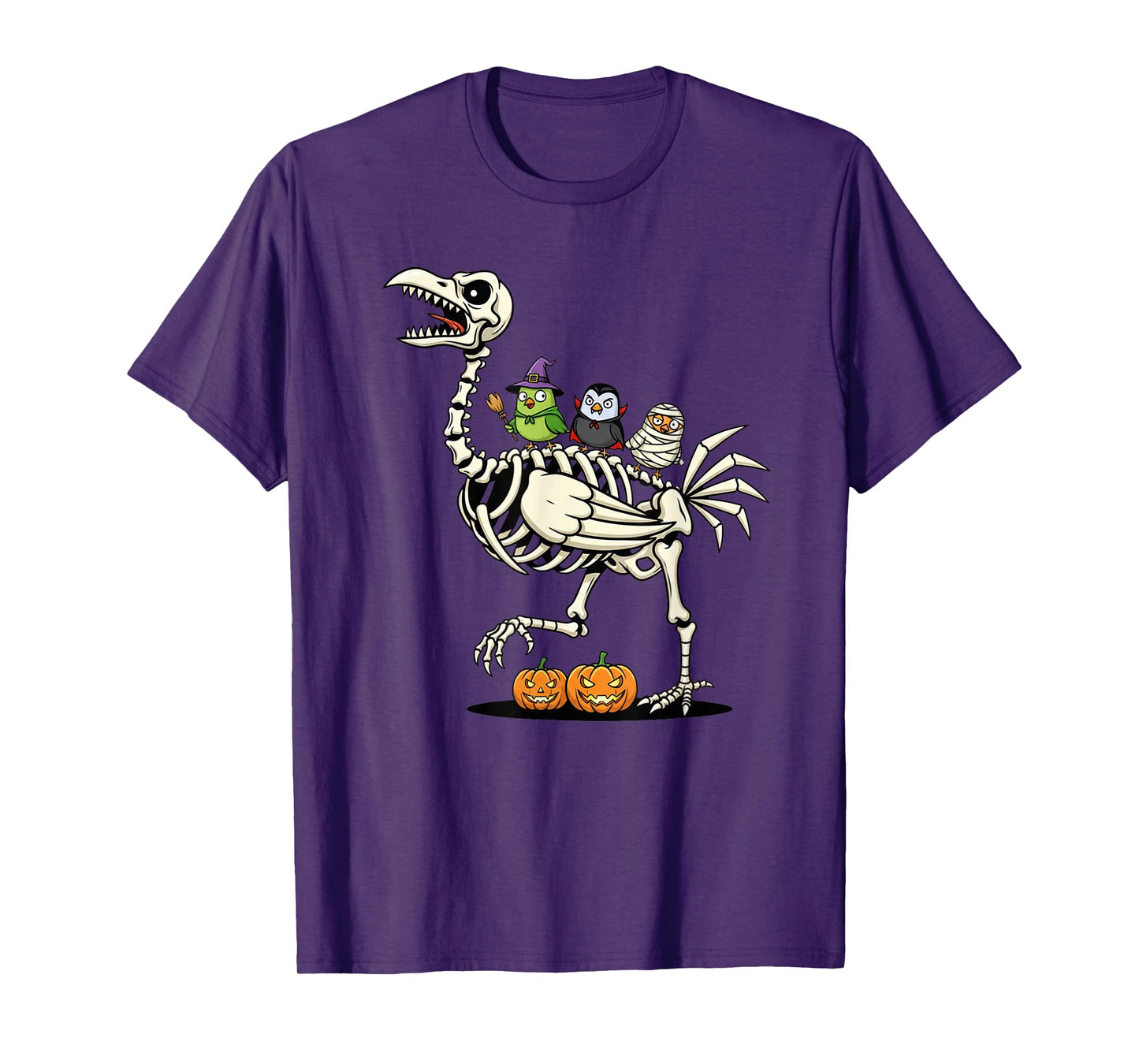 Chicken Skeleton Mummy Witch Halloween Kids Mens Womens T-Shirt