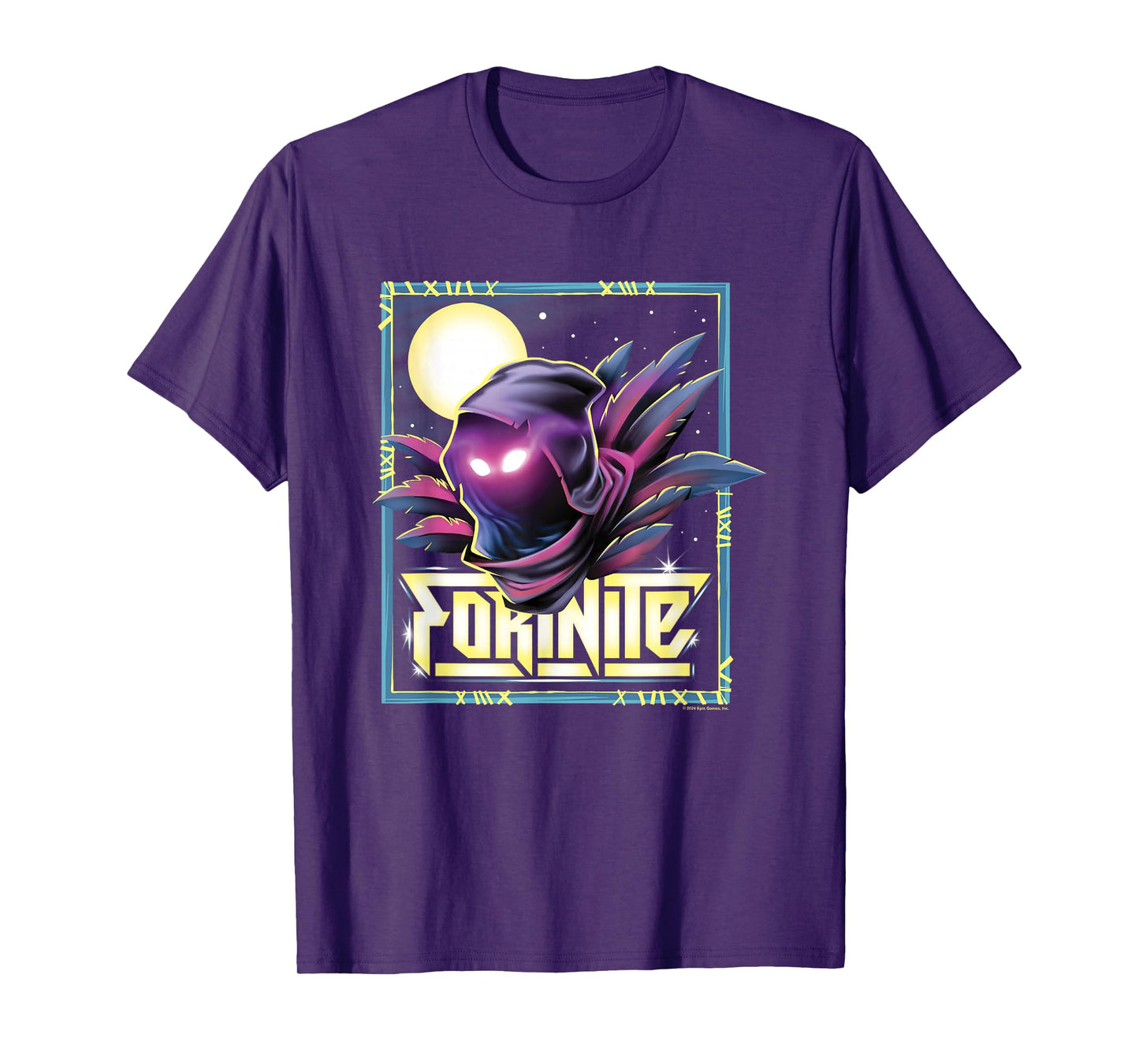 Fortnite Raven Icon Shadow Silhouette Big Chest Poster T-Shirt