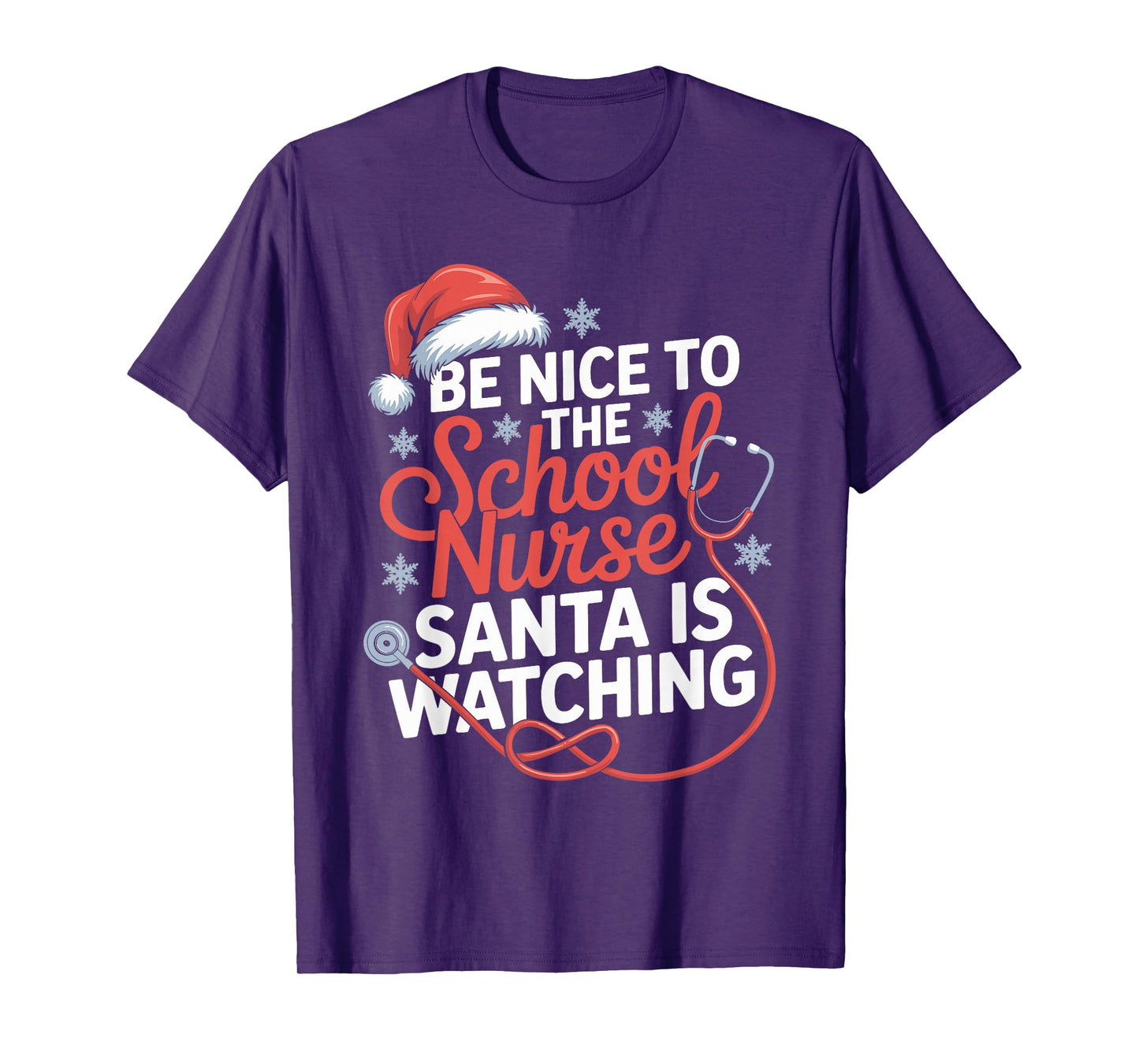 Funny School Nurse Christmas Nursing Humor Xmas T-Shirt