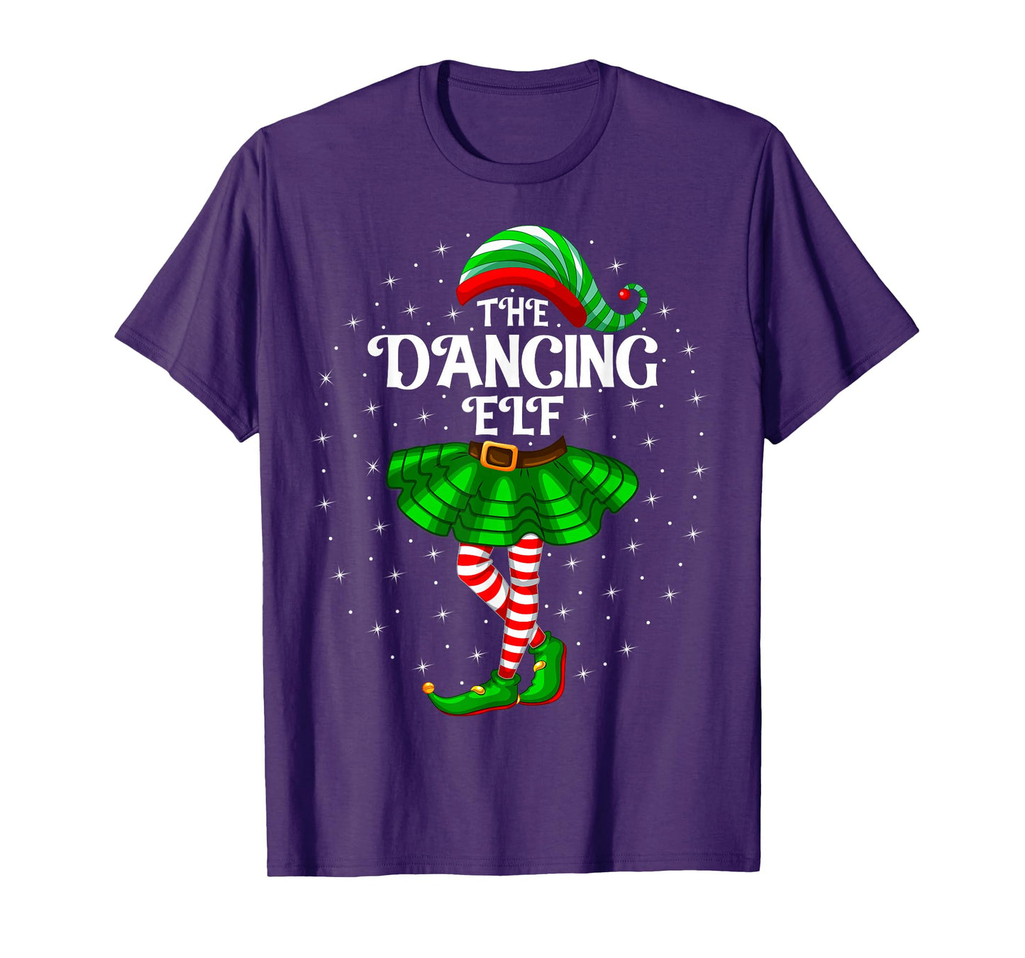 Dancing Elf Christmas Family Matching Women Girls Xmas Dance T-Shirt