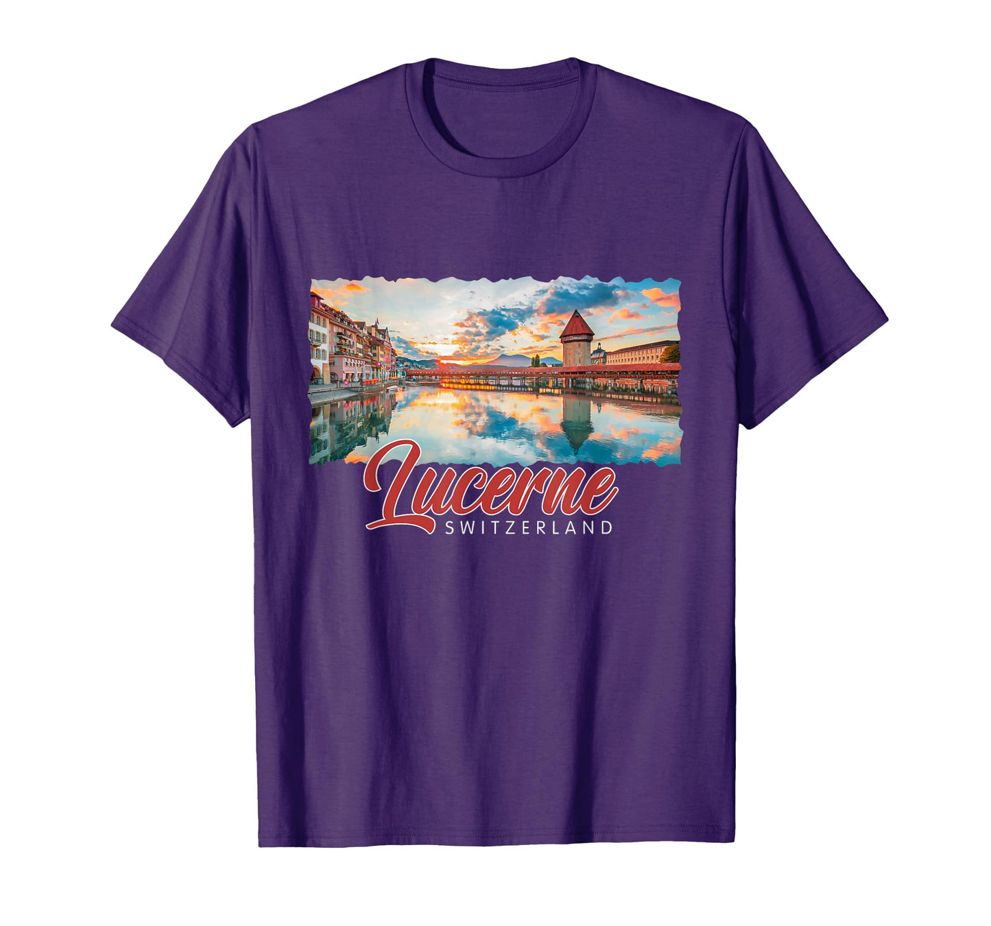 Vintage Lucerne Historic City Of Switzerland Travel Souvenir T-Shirt