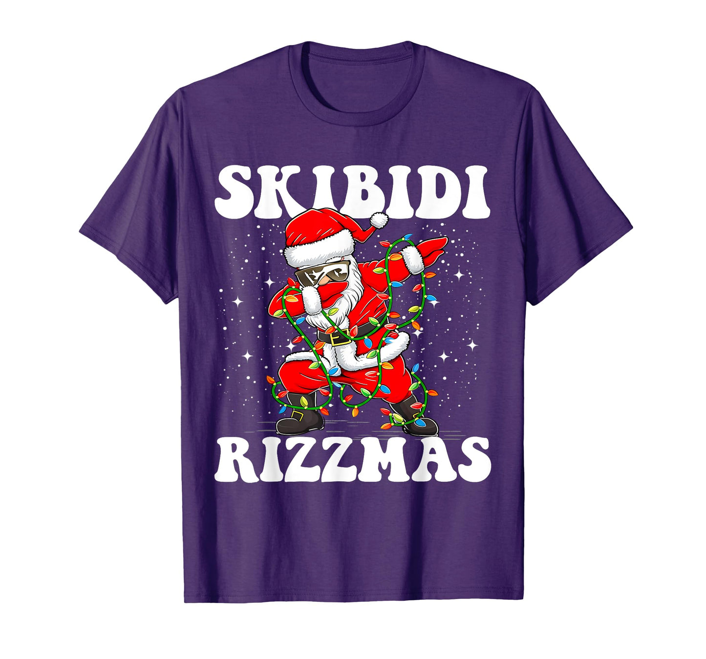 Skibidi Rizzmas Christmas Shirt for Boys Santa Merry rizzmas T-Shirt