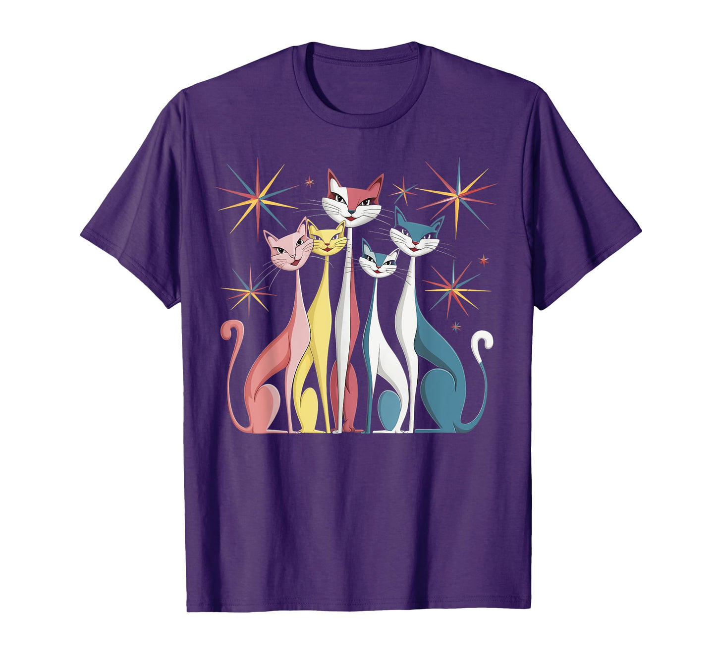 Cat Vintage Retro Mid-Century Modern Look Cats 50s 60s Style T-Shirt