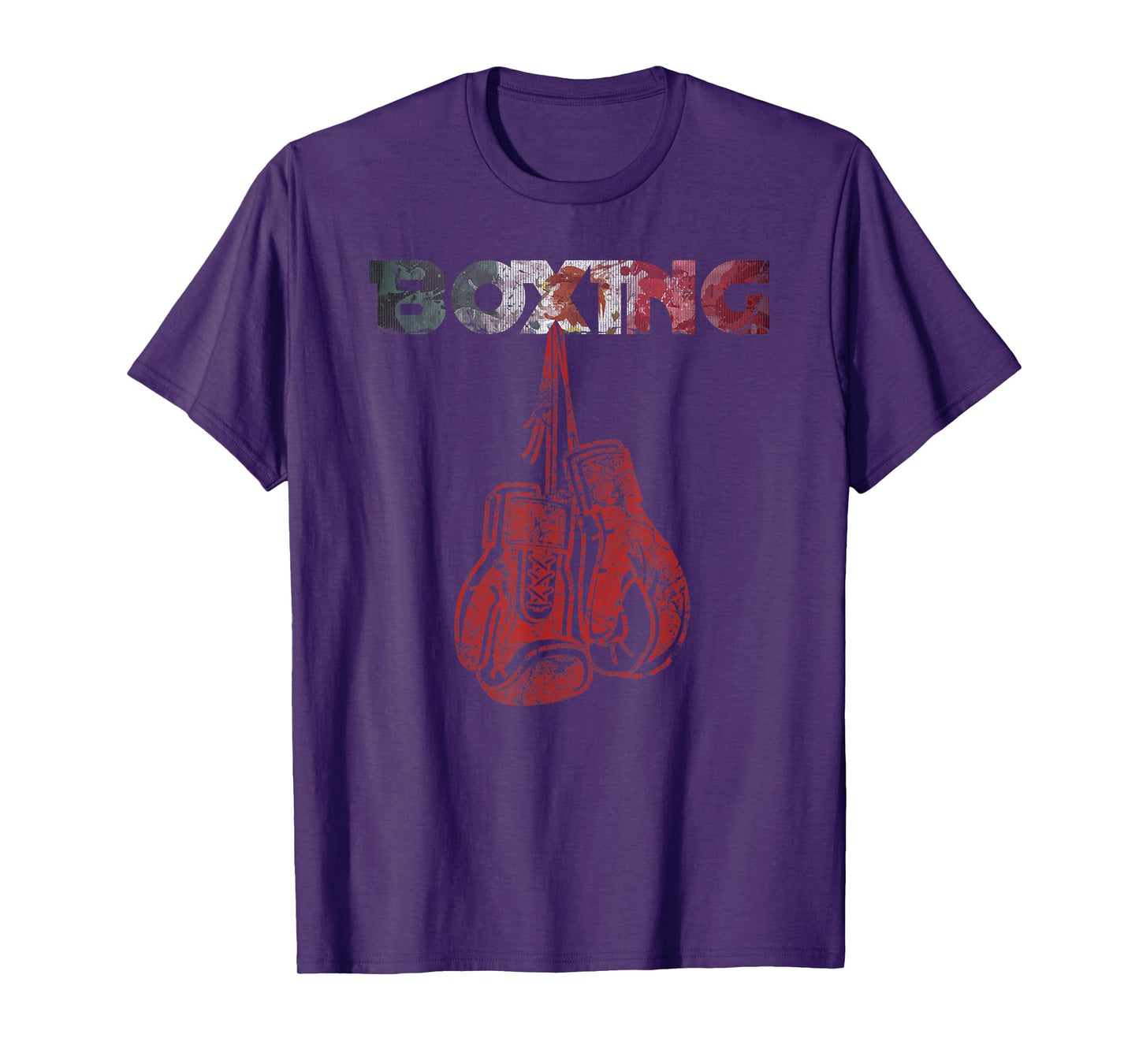 Retro Love Red Boxing Gloves Mexican Vintage style boxing T-Shirt