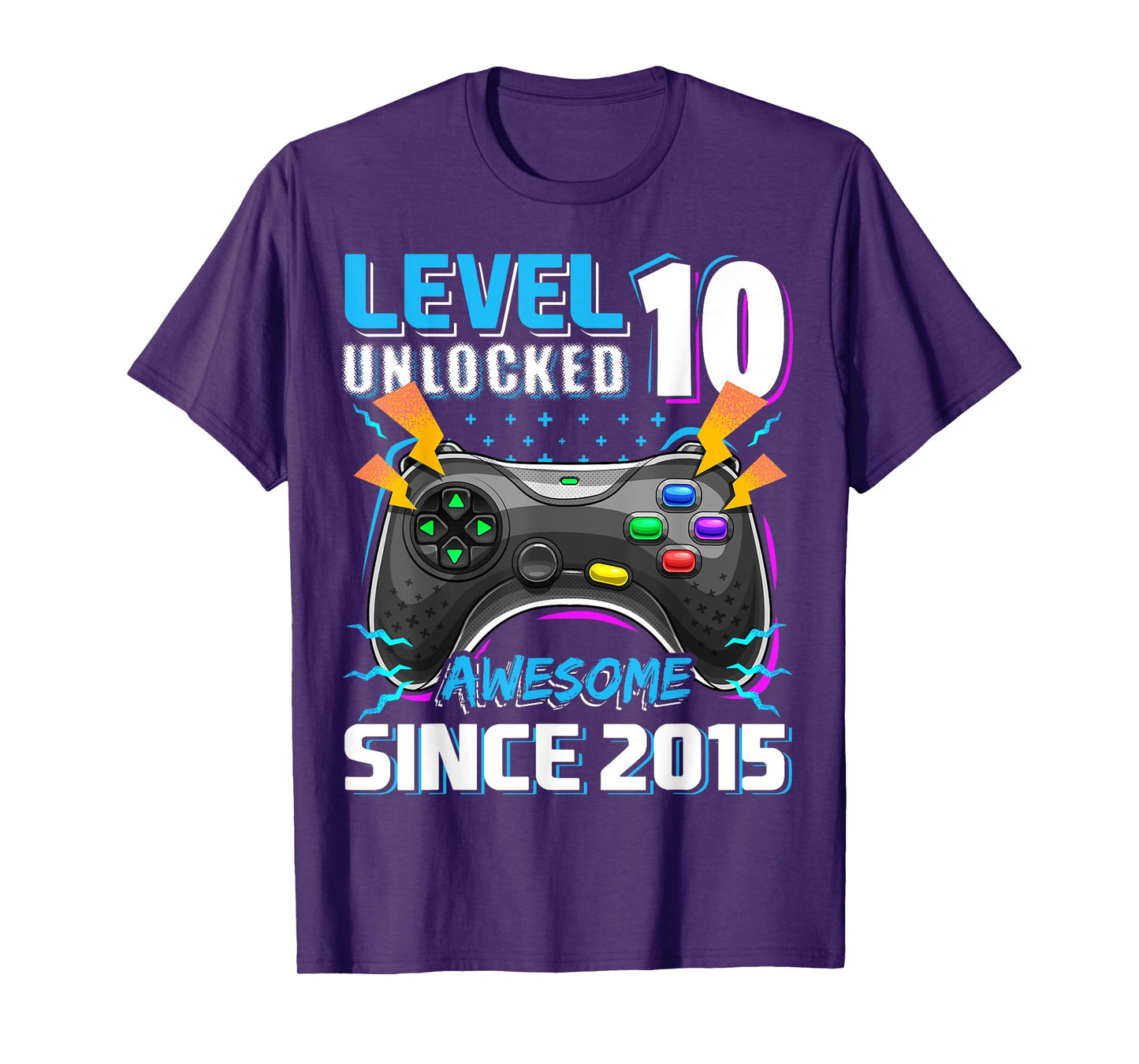 10th Birthday Boy Level 10 Gamer 10 Year Video Game Party T-Shirt