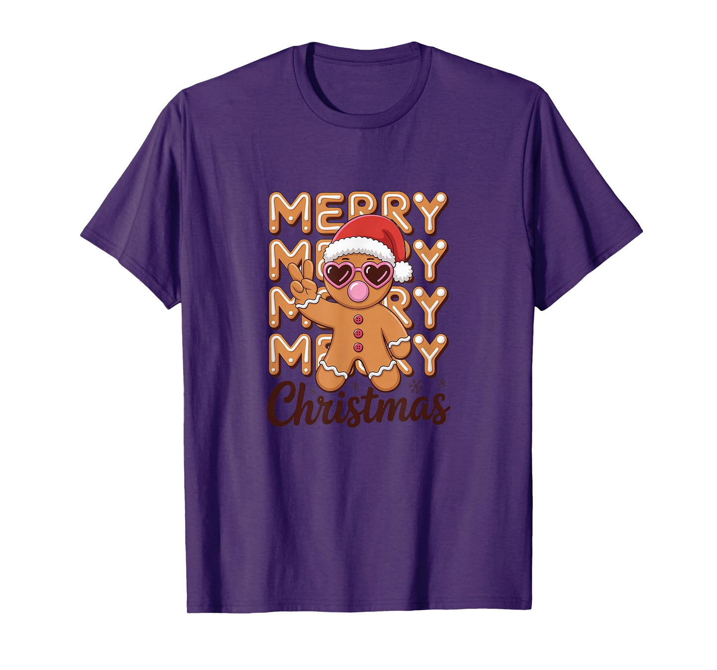 Merry Christmas Gingerbread Cookie Funny Holiday T-Shirt