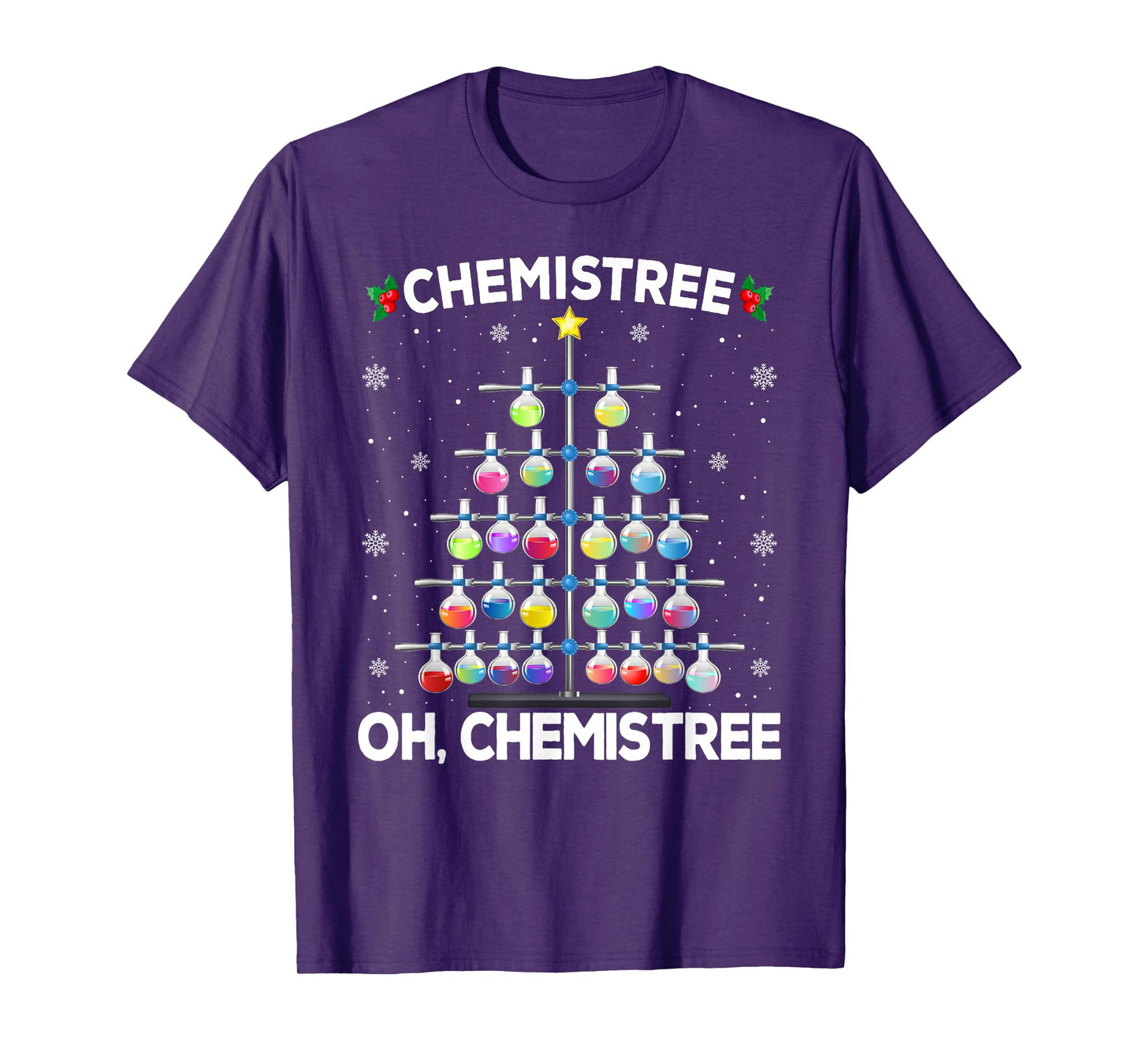 Chemistry Science Christmas Tree Funny Oh Chemistree T-Shirt