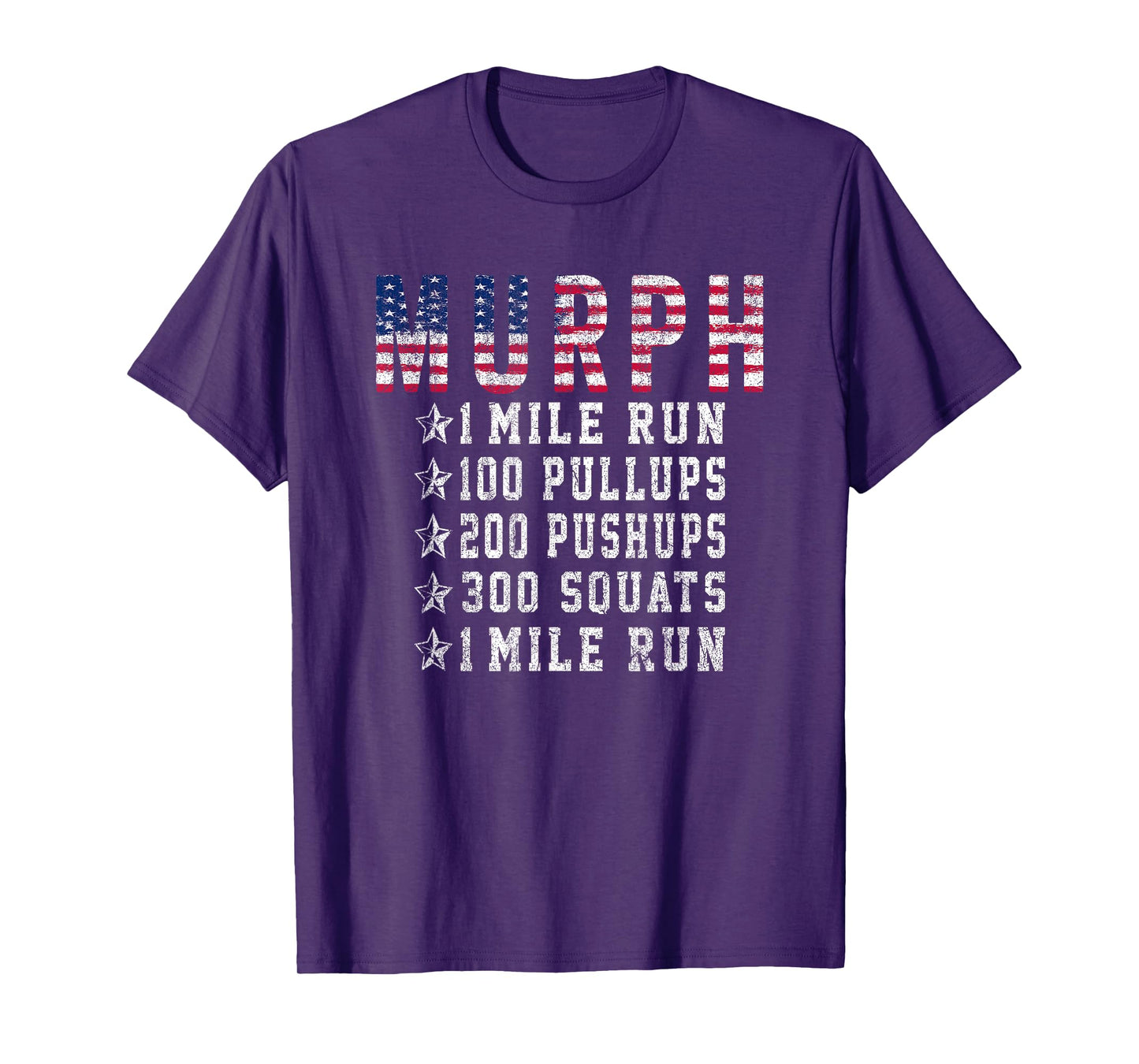 Murph Challenge Memorial Day Workout Gym Gear Patriotic T-Shirt